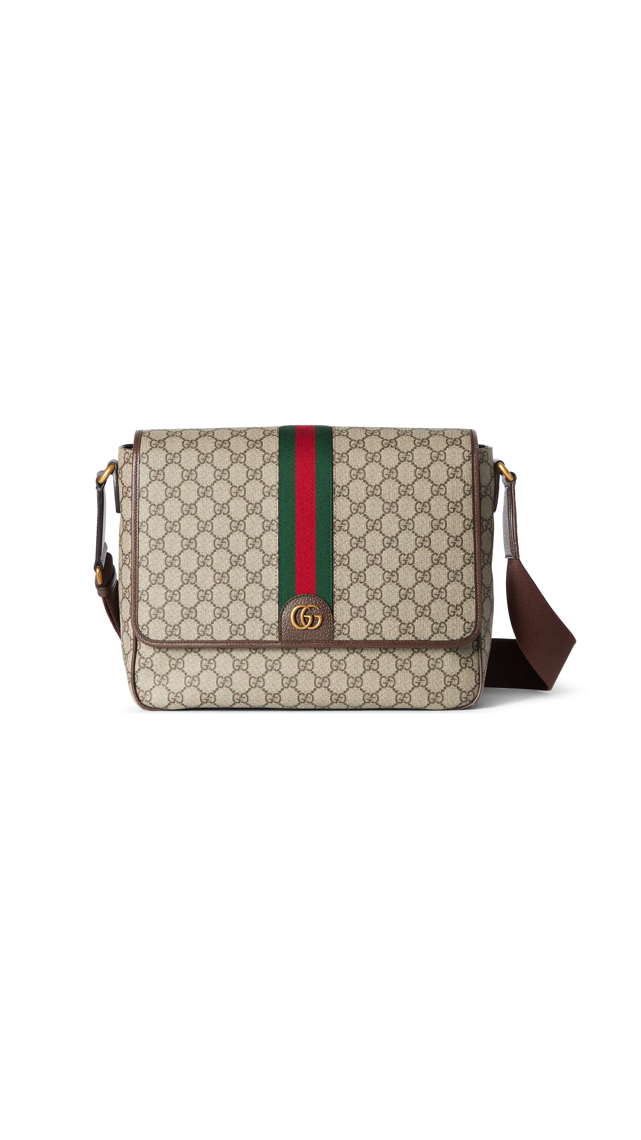 Ophidia Large Crossbody Bag - Beige And Ebony