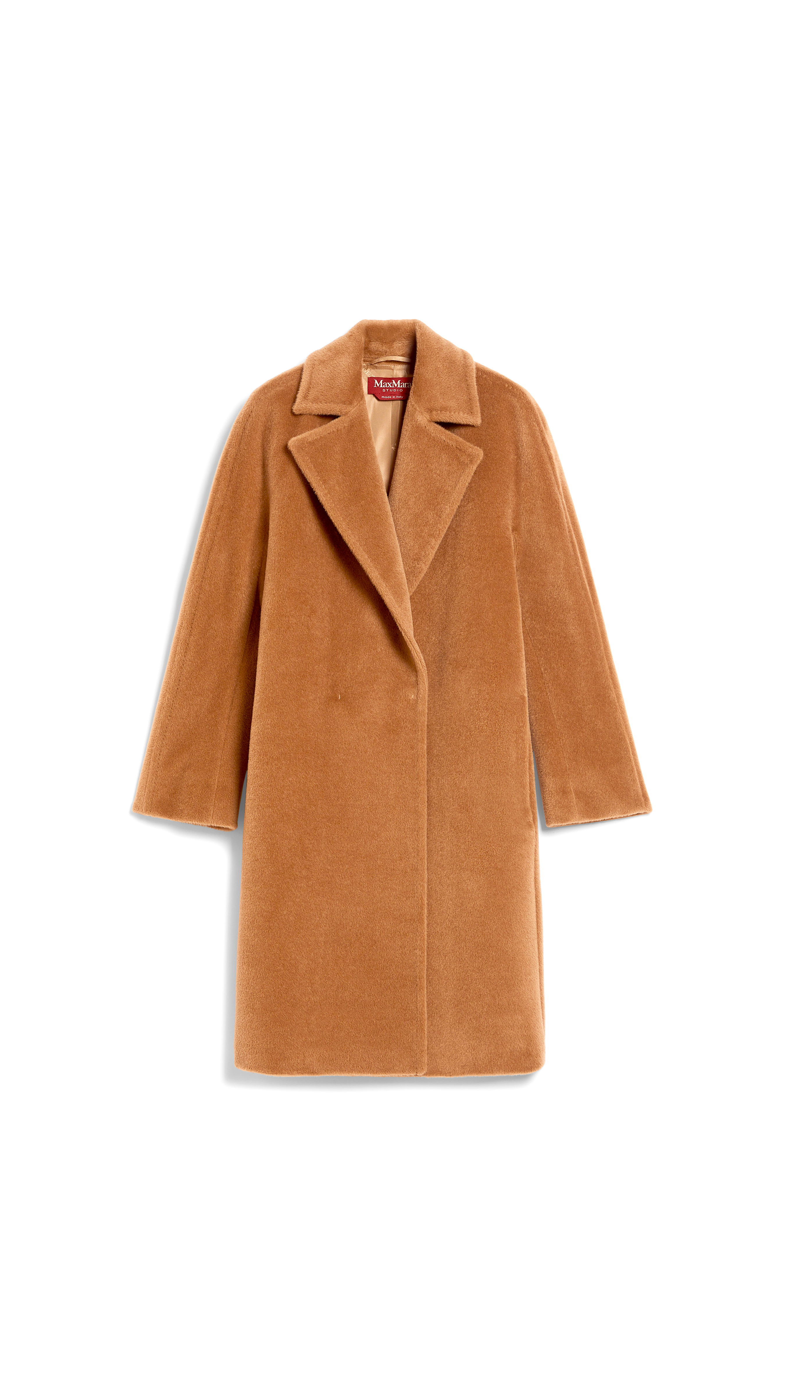 Wool and Alpaca Double-breasted Coat - Camel