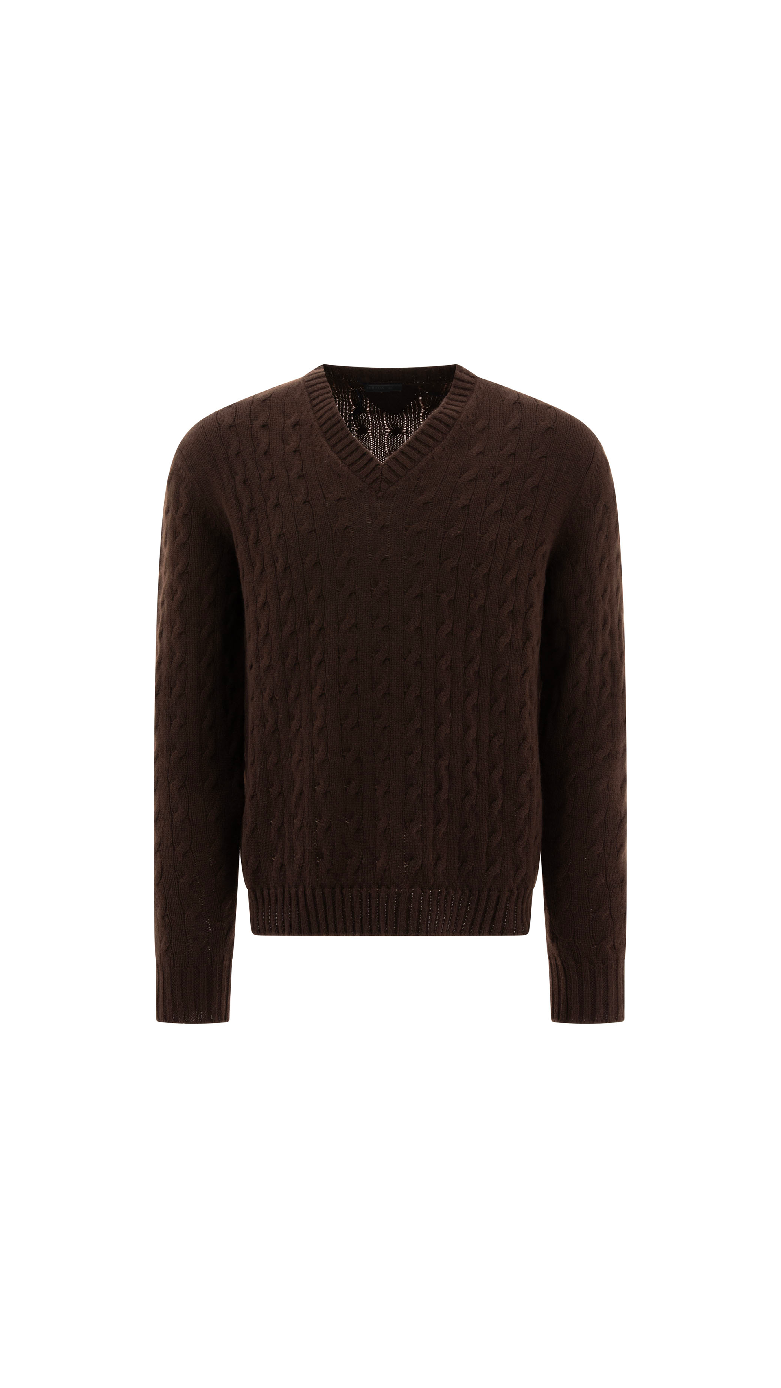 Cable-Knit Sweater - Brown