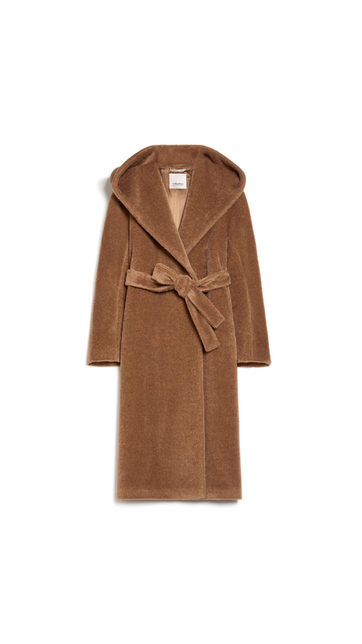 Alpaca And Wool Coat With Belt - Honey