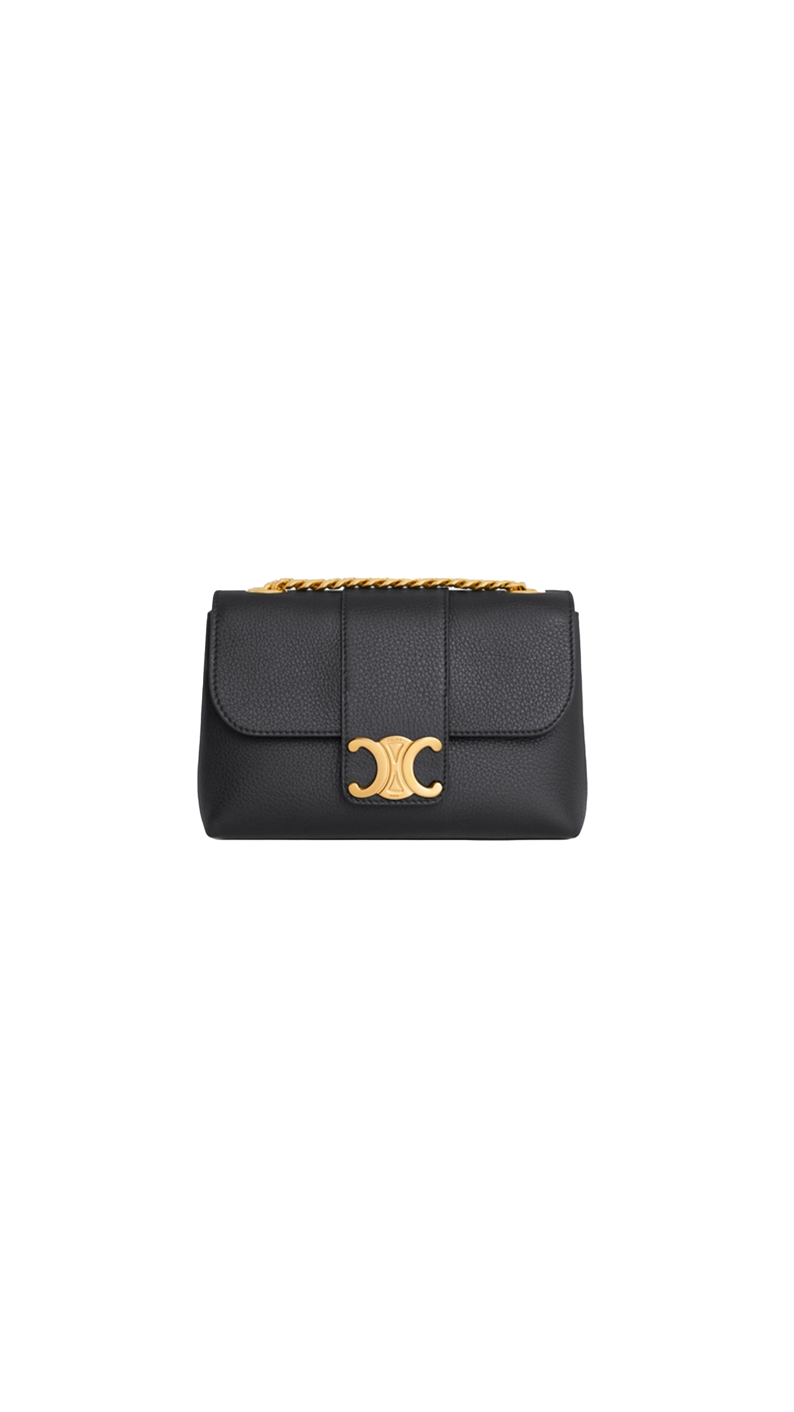 Mini Celine Victoire In Supple Calfskin - Black