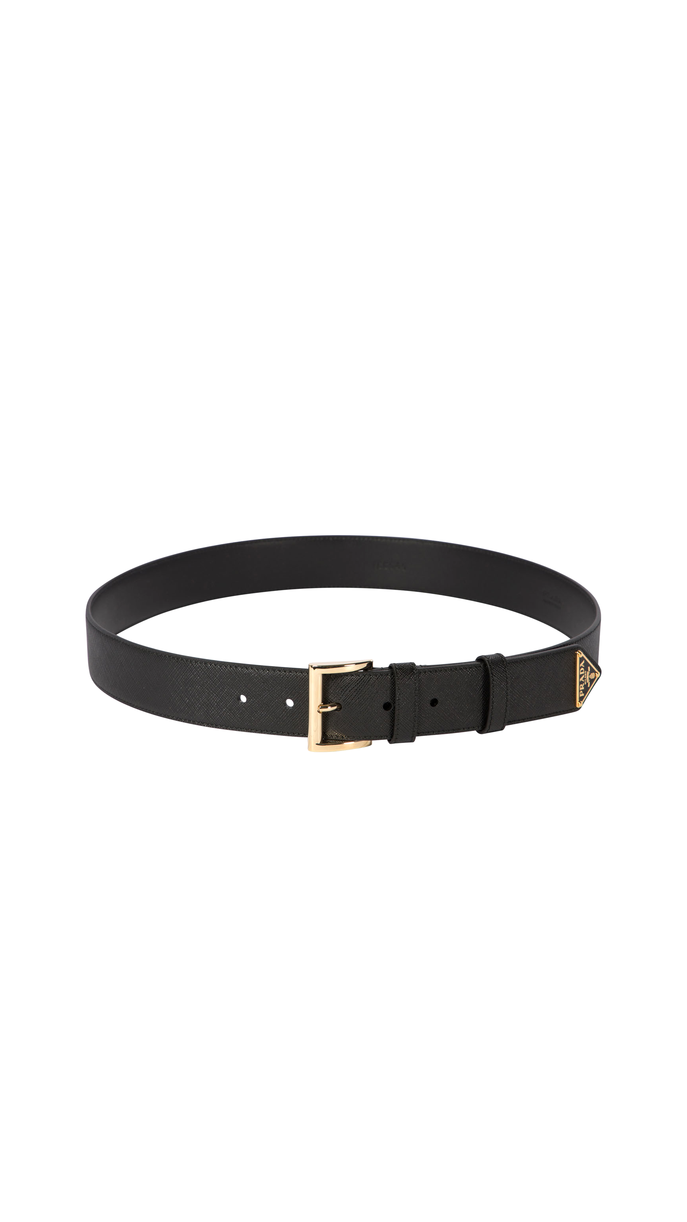 Leather Belt - Silver/Black