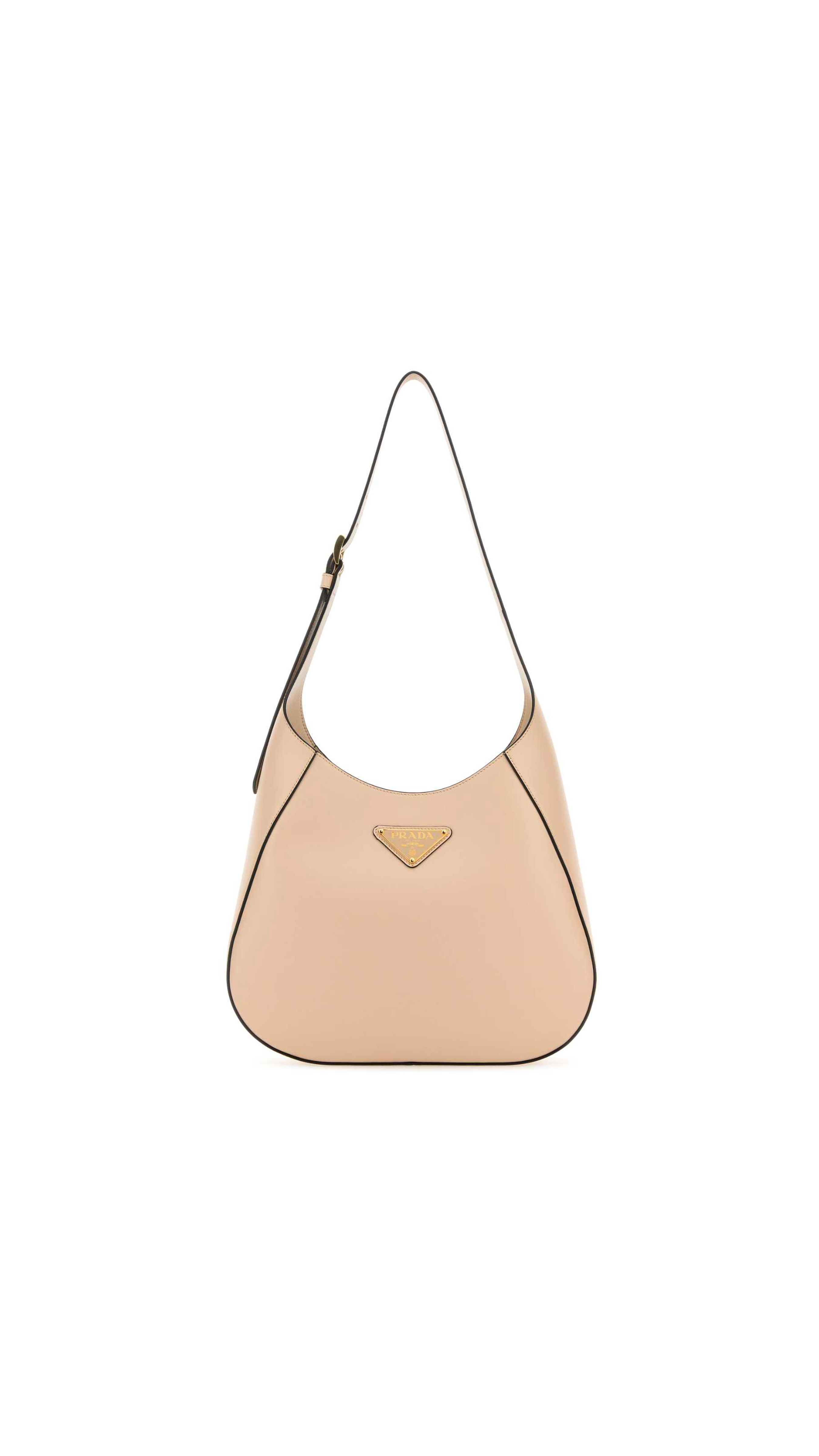 Logo Plaque Medium Hobo Bag - Travertine