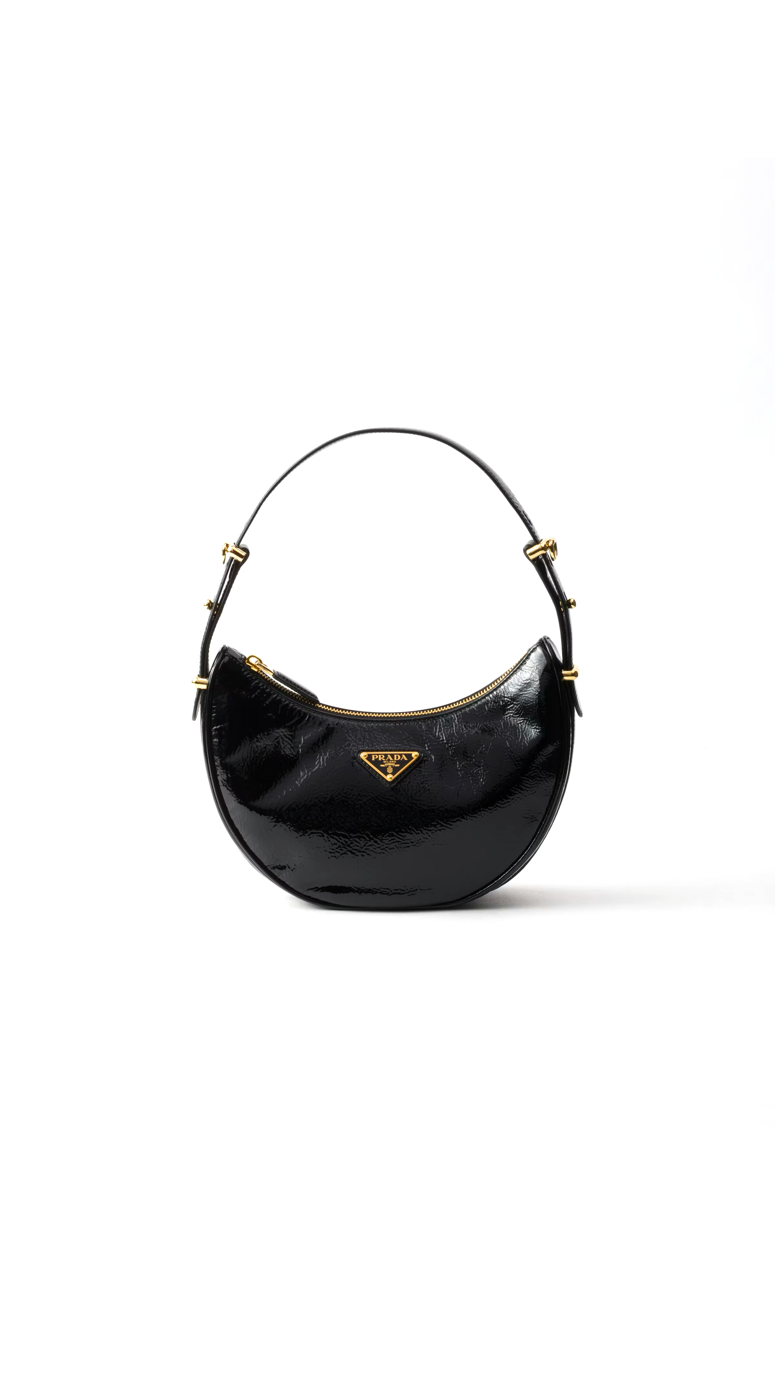 Arqué Naplak Patent Leather Shoulder Bag - Black