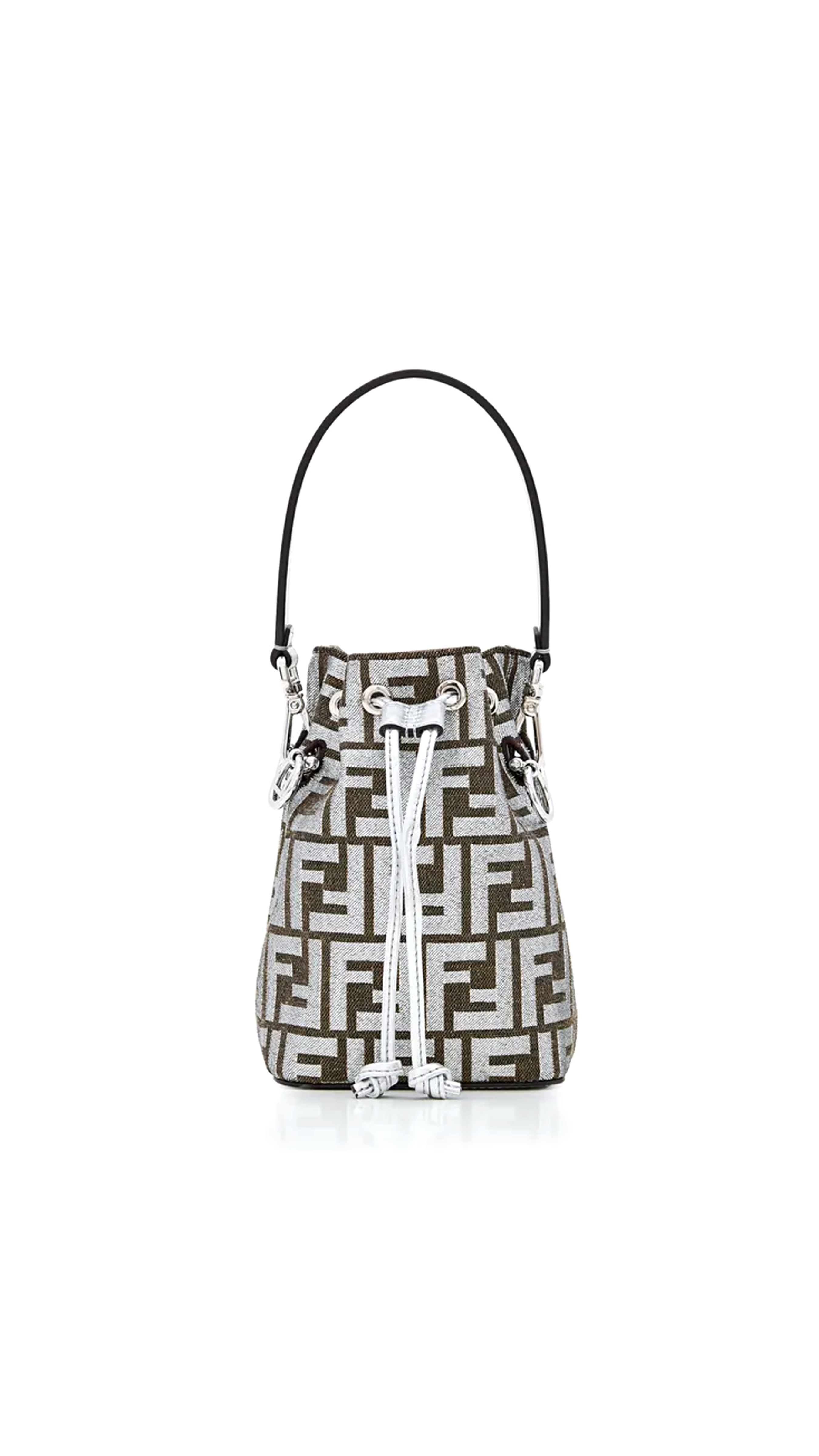 FF Embroidery Mon Trésor Bucket Bag - Grey/Black