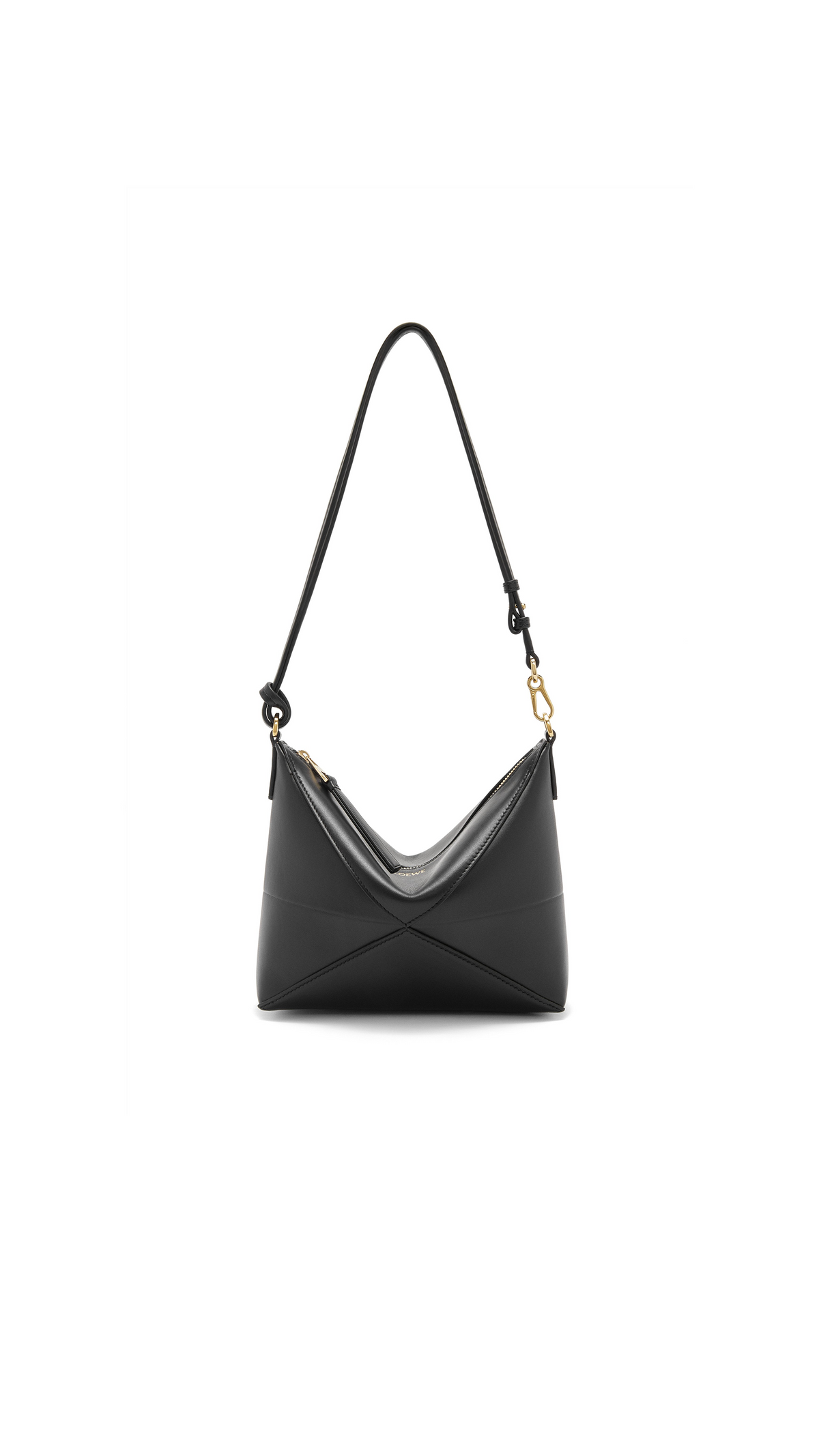 Puzzle Fold Pouch in Shiny Nappa Calfskin
