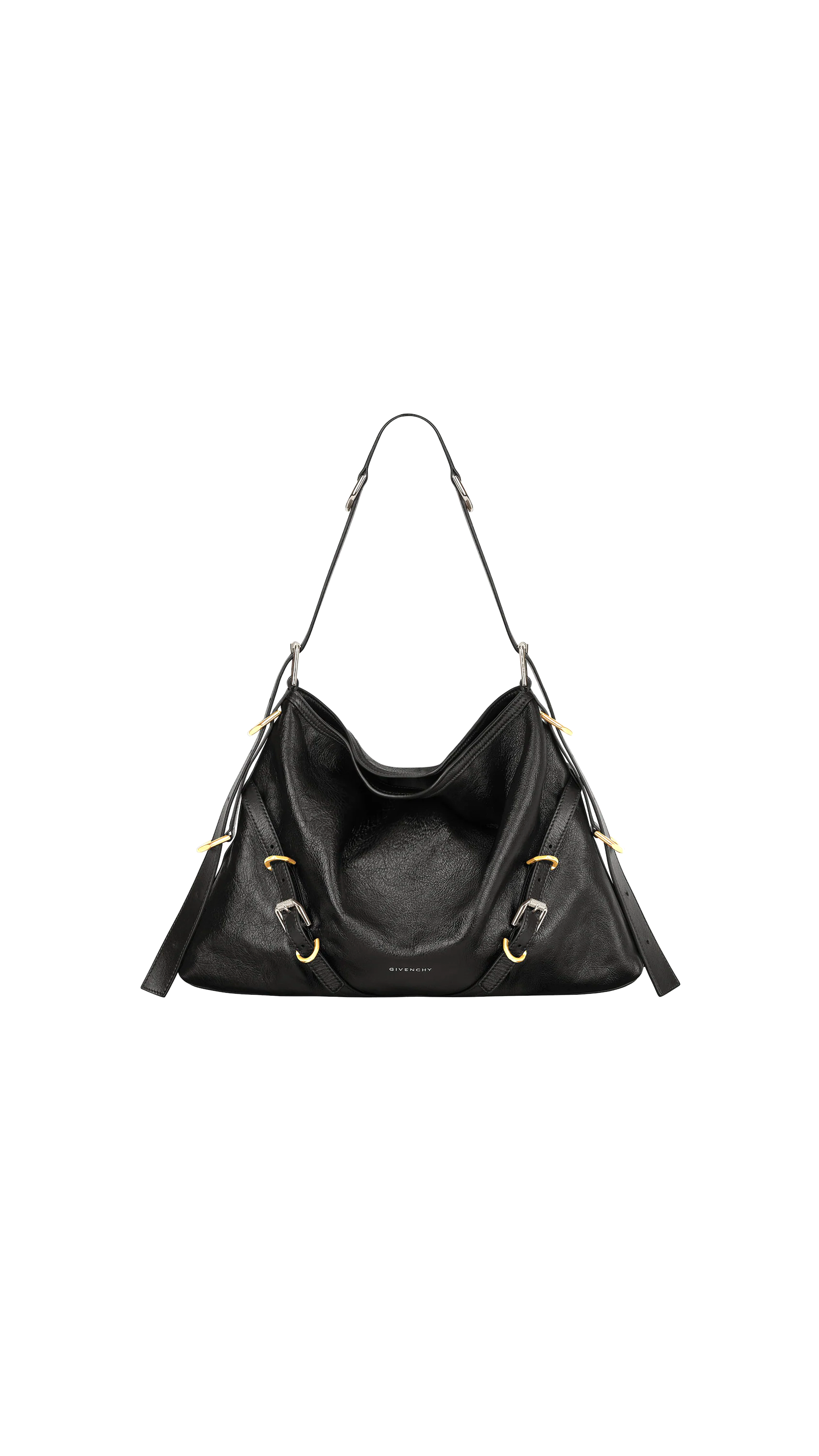 Medium Voyou Bag in Leather - Black