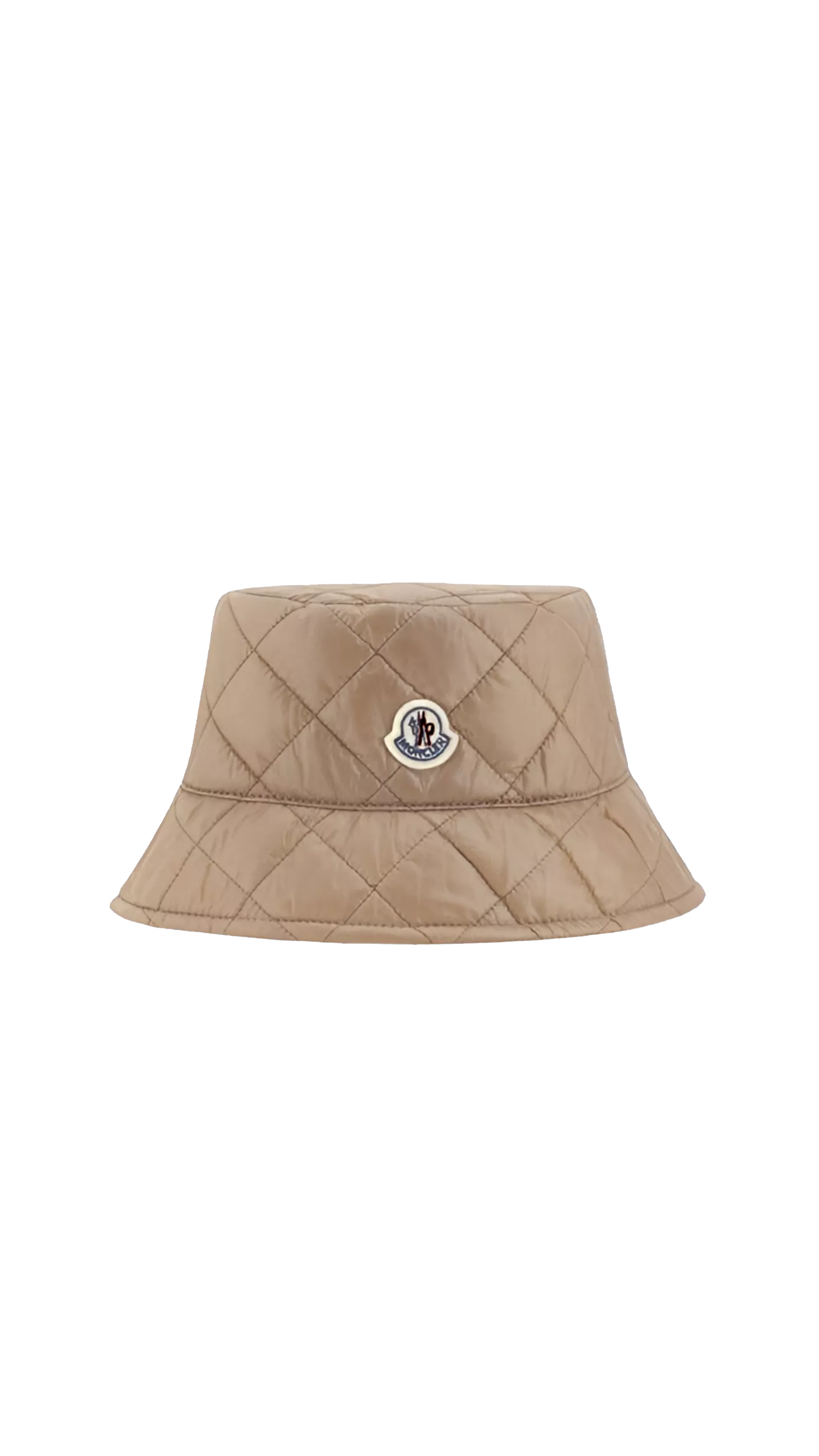 Quilted Wide Brim Bucket Hat - Tan