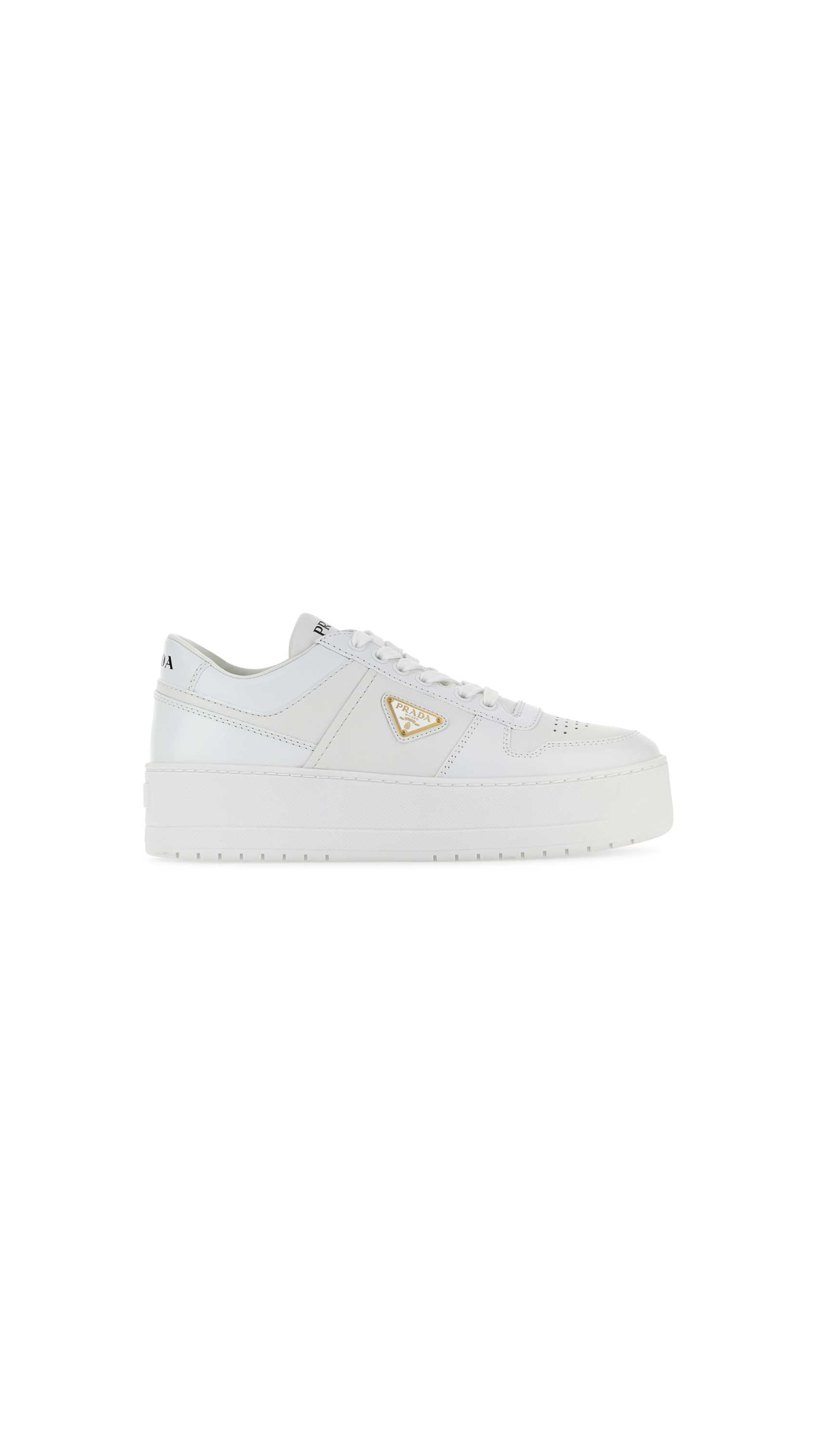 Downtown Bold Leather Sneakers - White