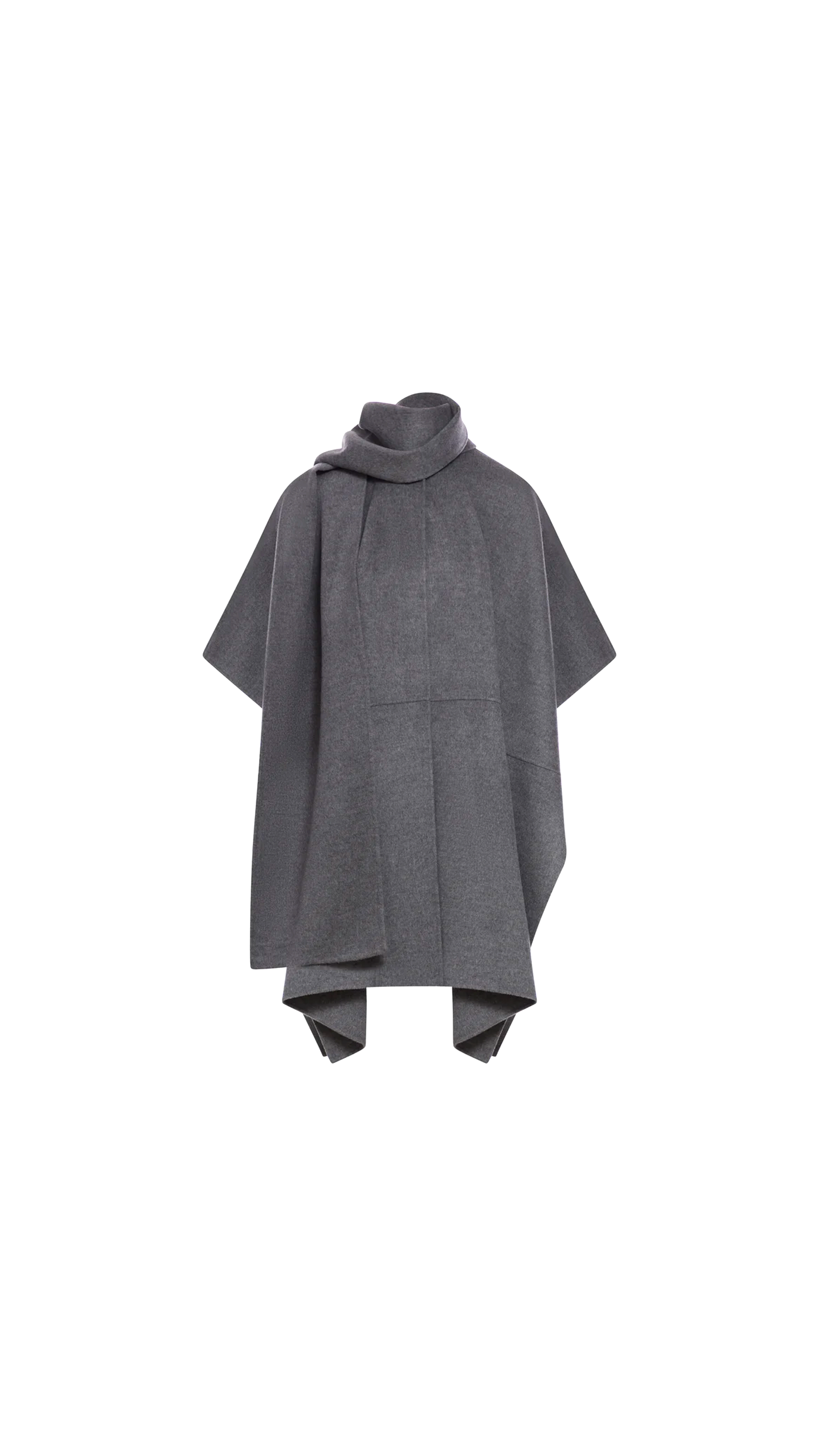 Doublé Scarf Wool Coat - Grey