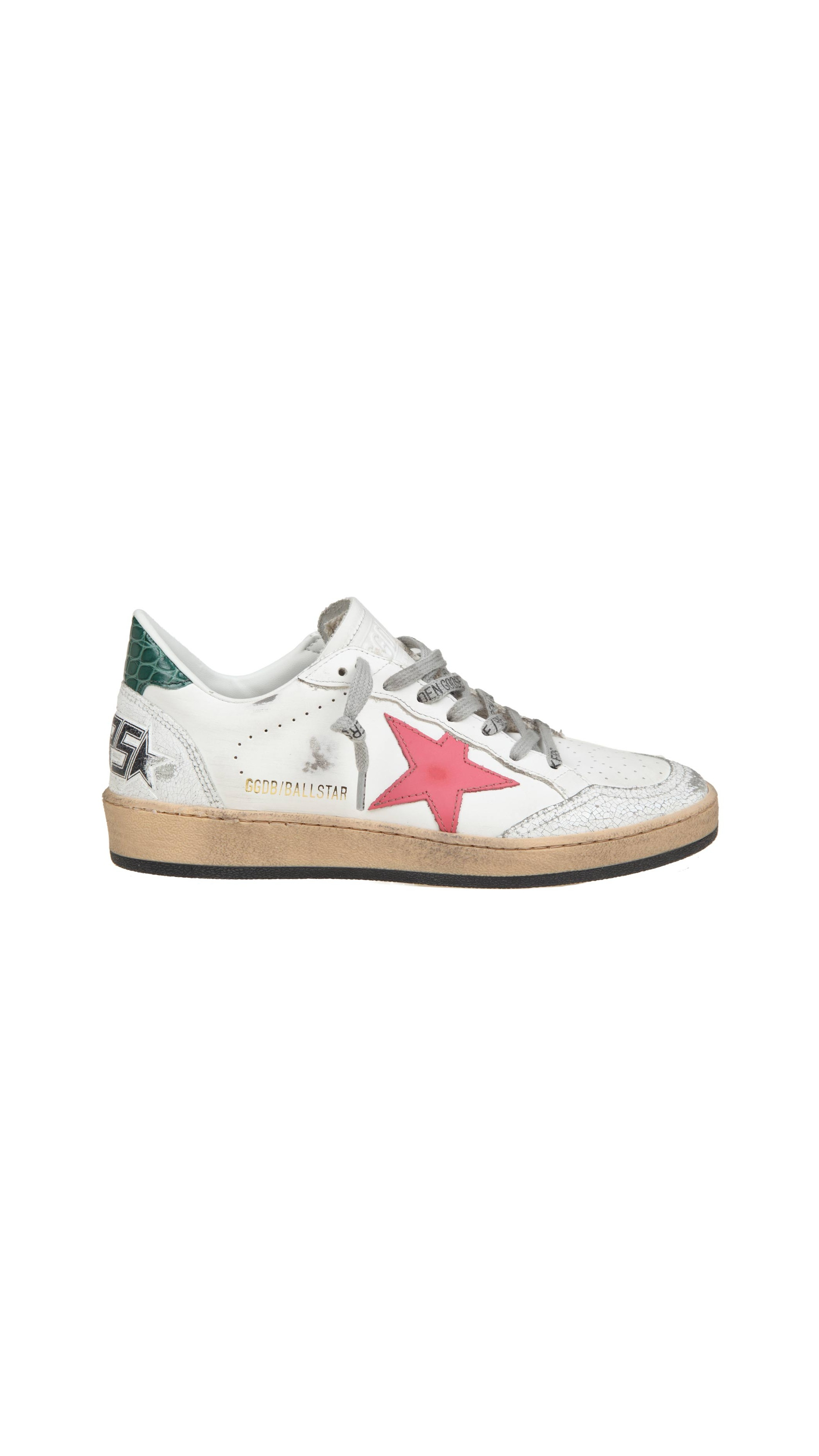 Ball Star Sneakers - White\Green\Pink