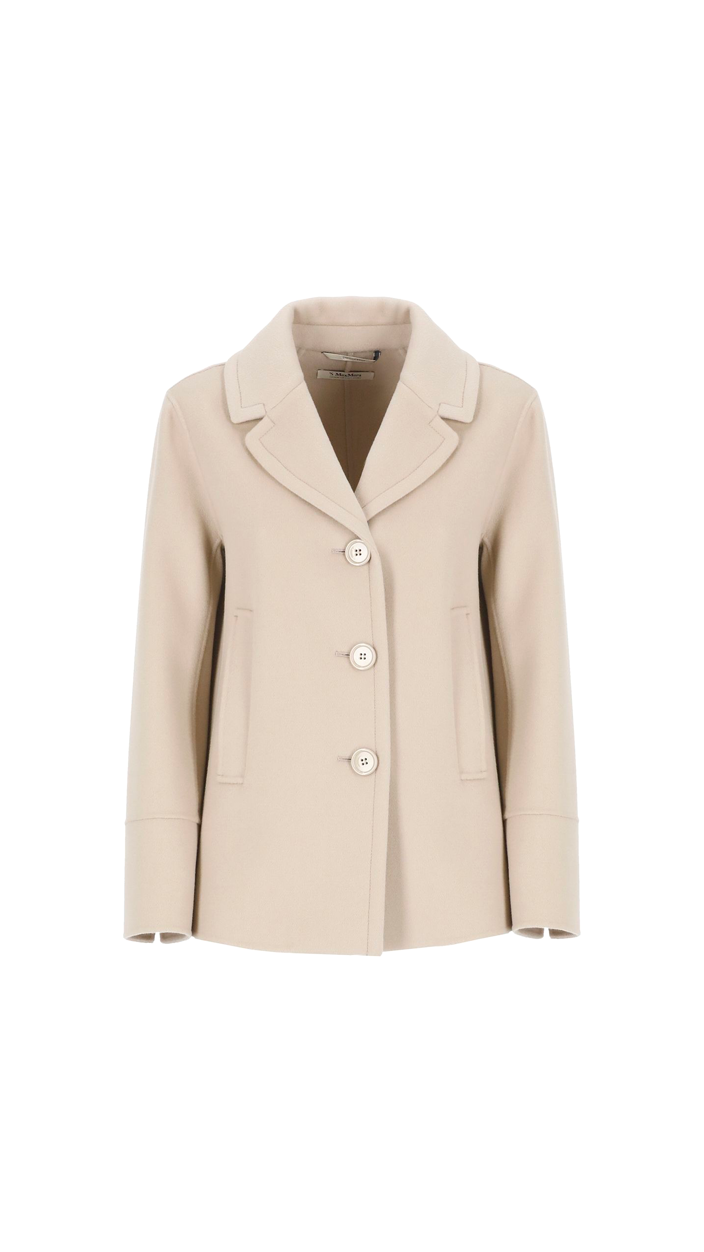 Wool Single-breasted Jacket - Beige