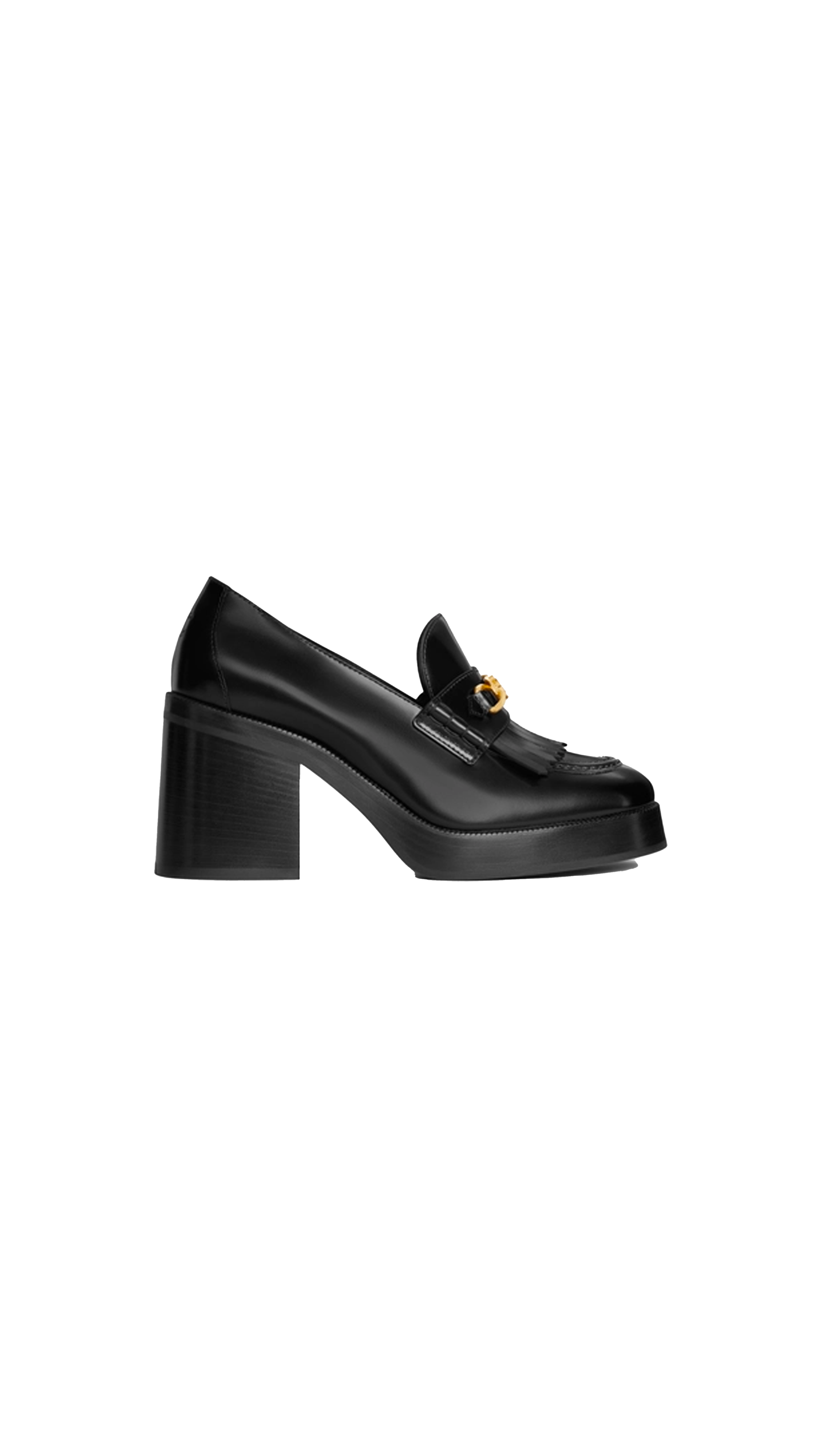 Celine Tess Loafer In Polished Bull - Black