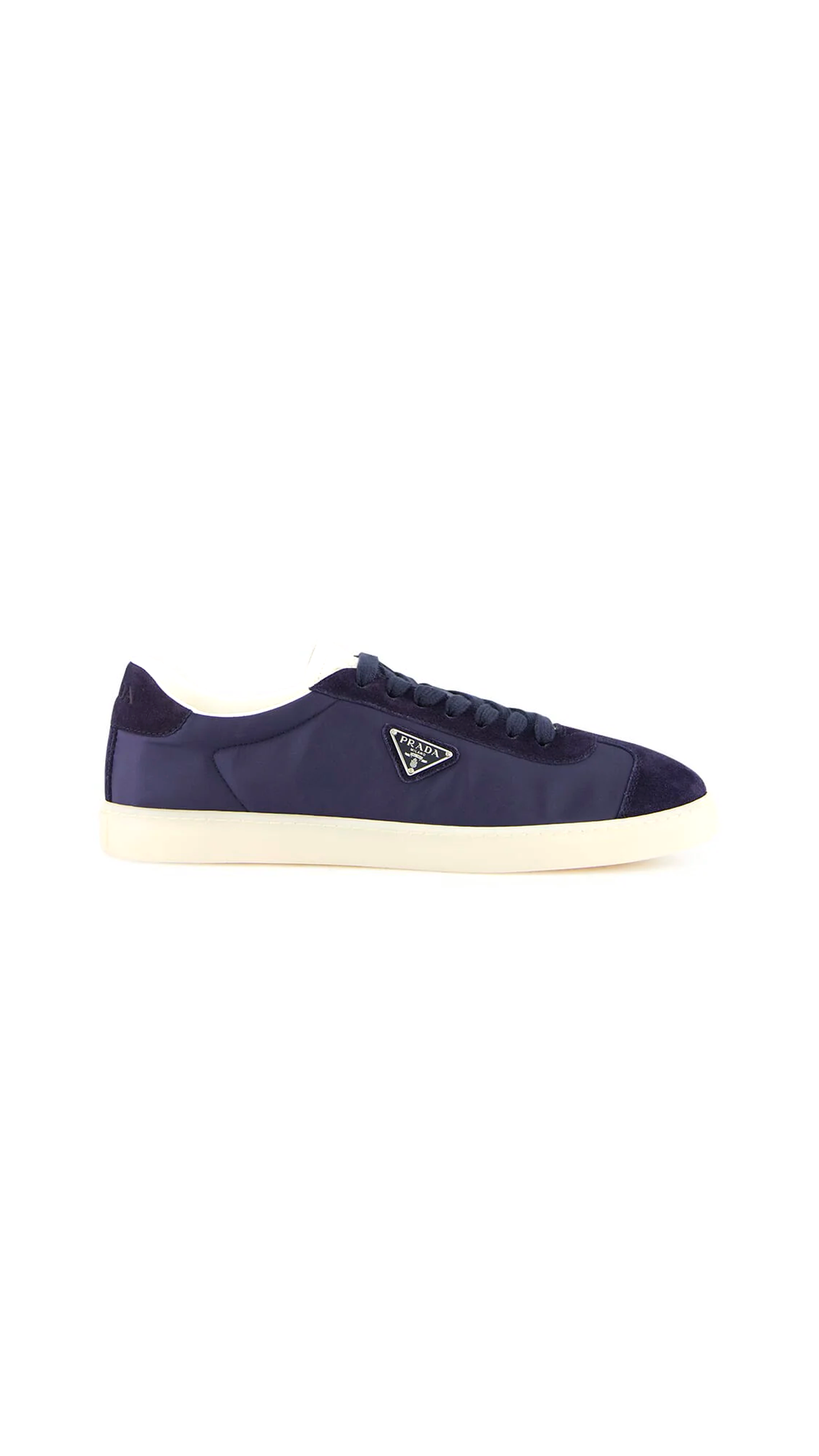 Leather and Suede Sneakers - Navy