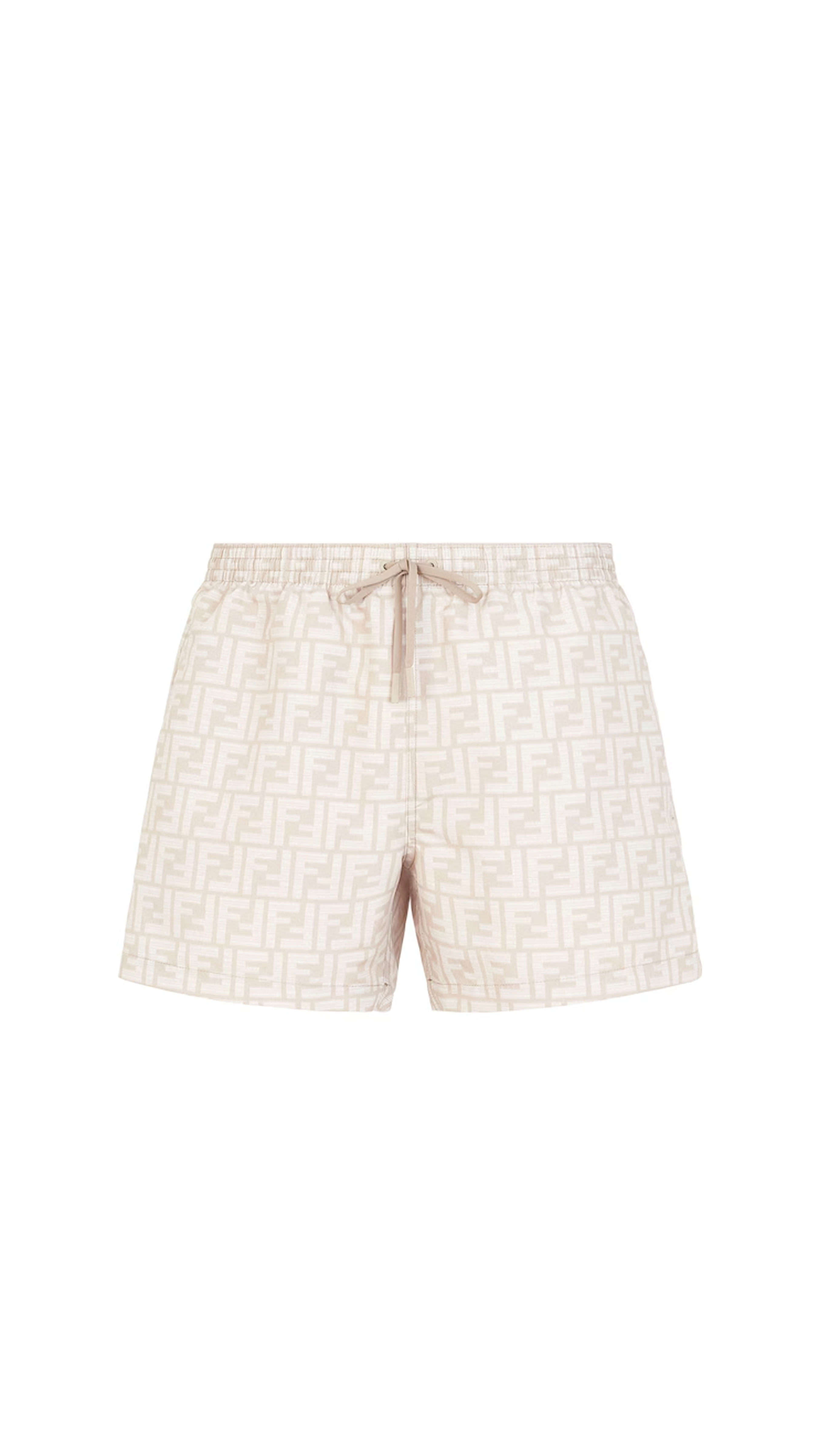 Ff Nylon Swim Shorts - Beige