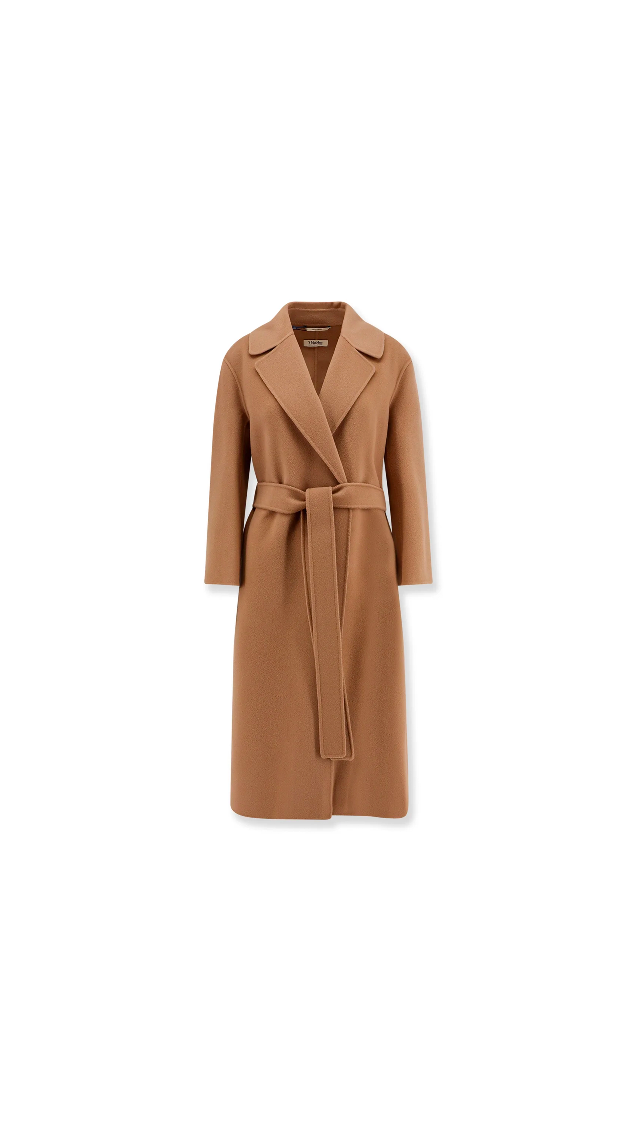 Livia Wool Long Robe Coat - Camel