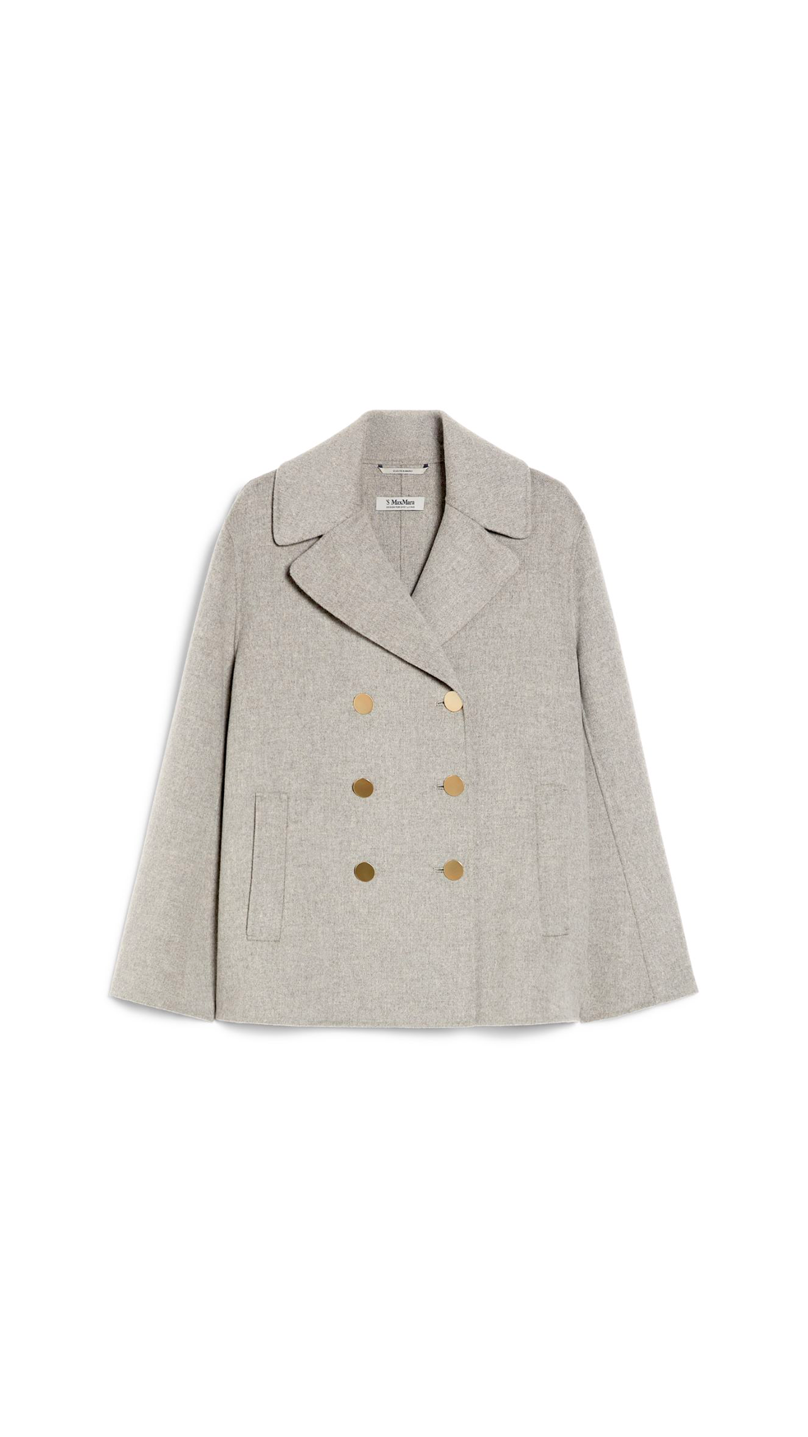 Wool Double-breasted Jacket - Grey