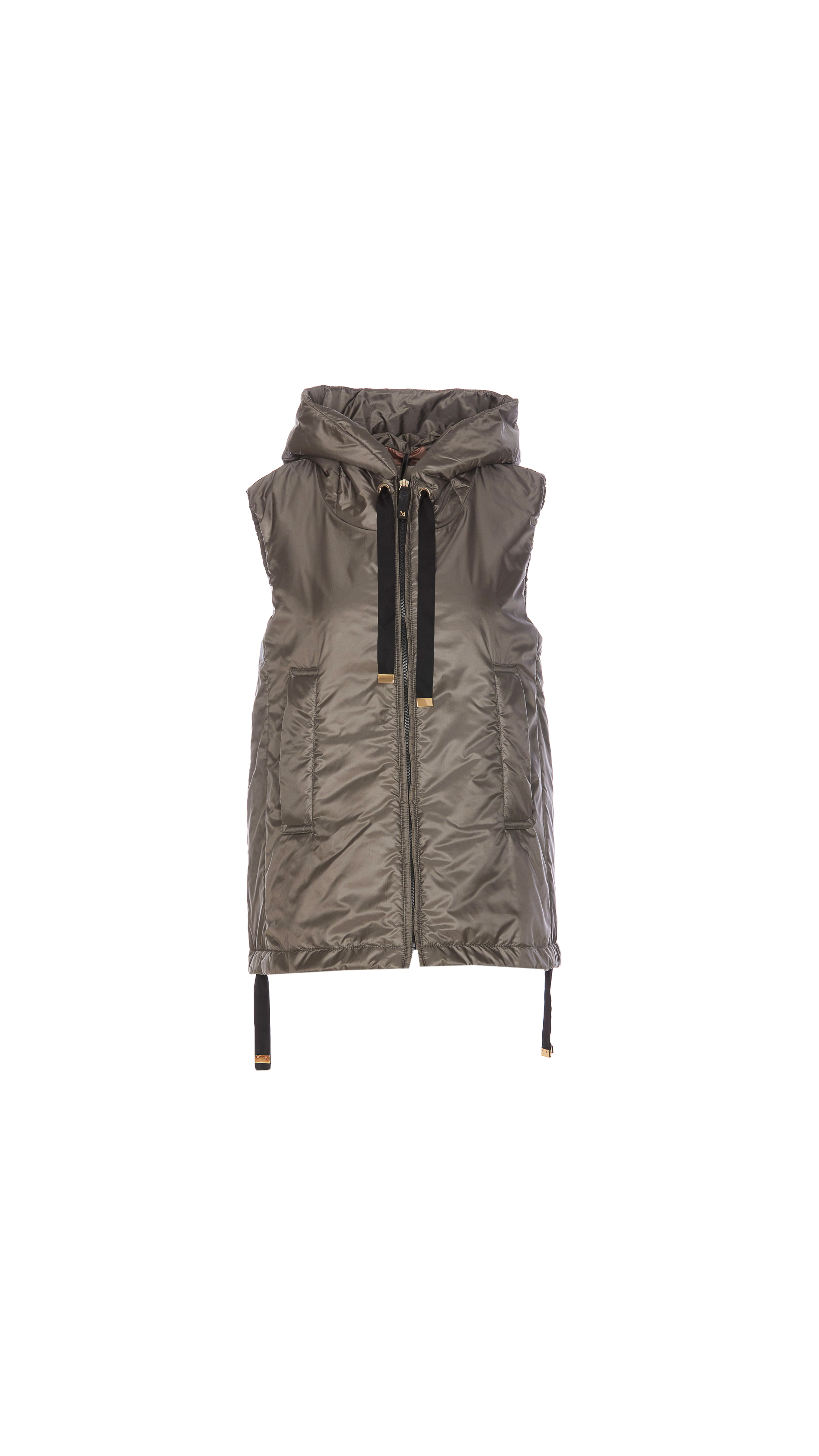 Water-repellent Technical Canvas Gilet - Grey