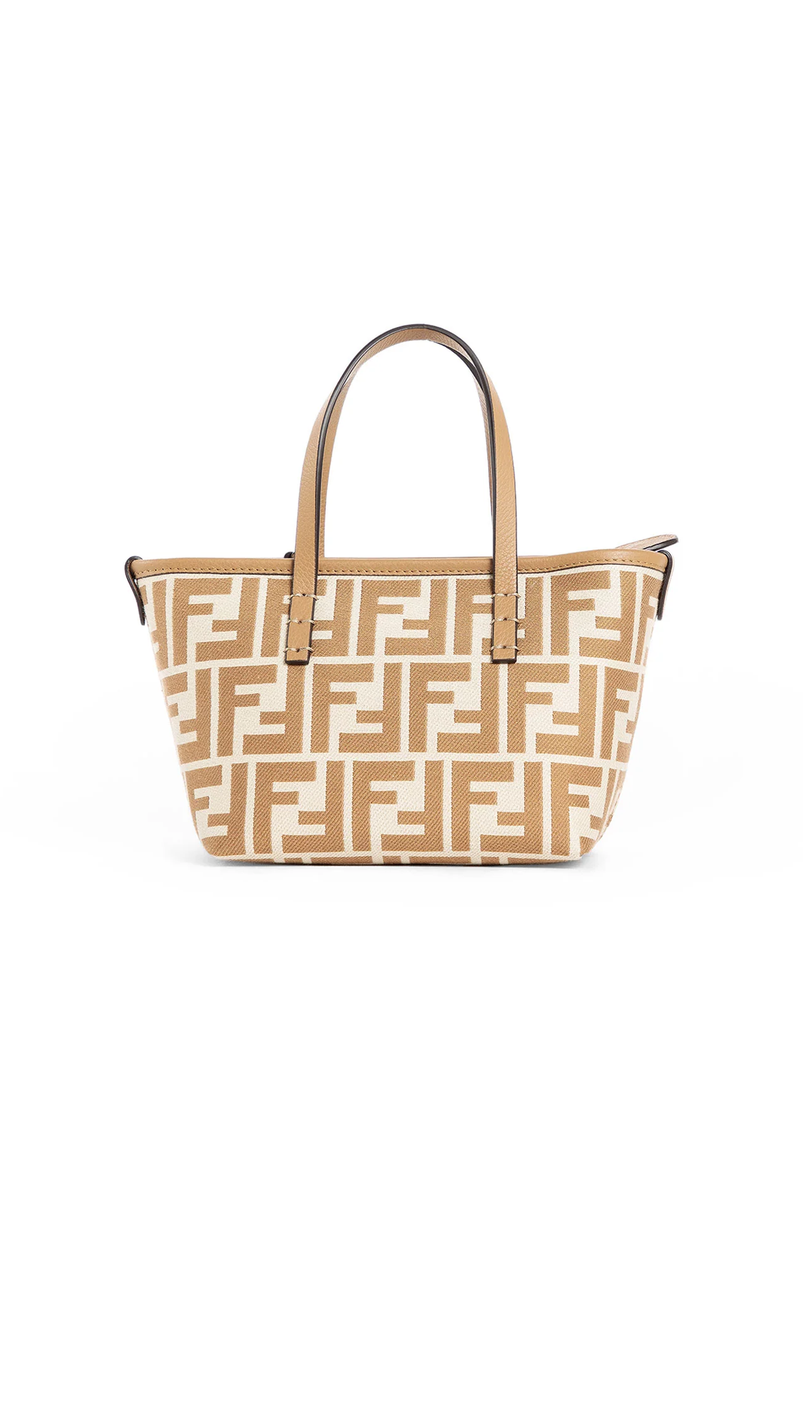 Roll Mini FF Jacquard Mini Bag - Brown