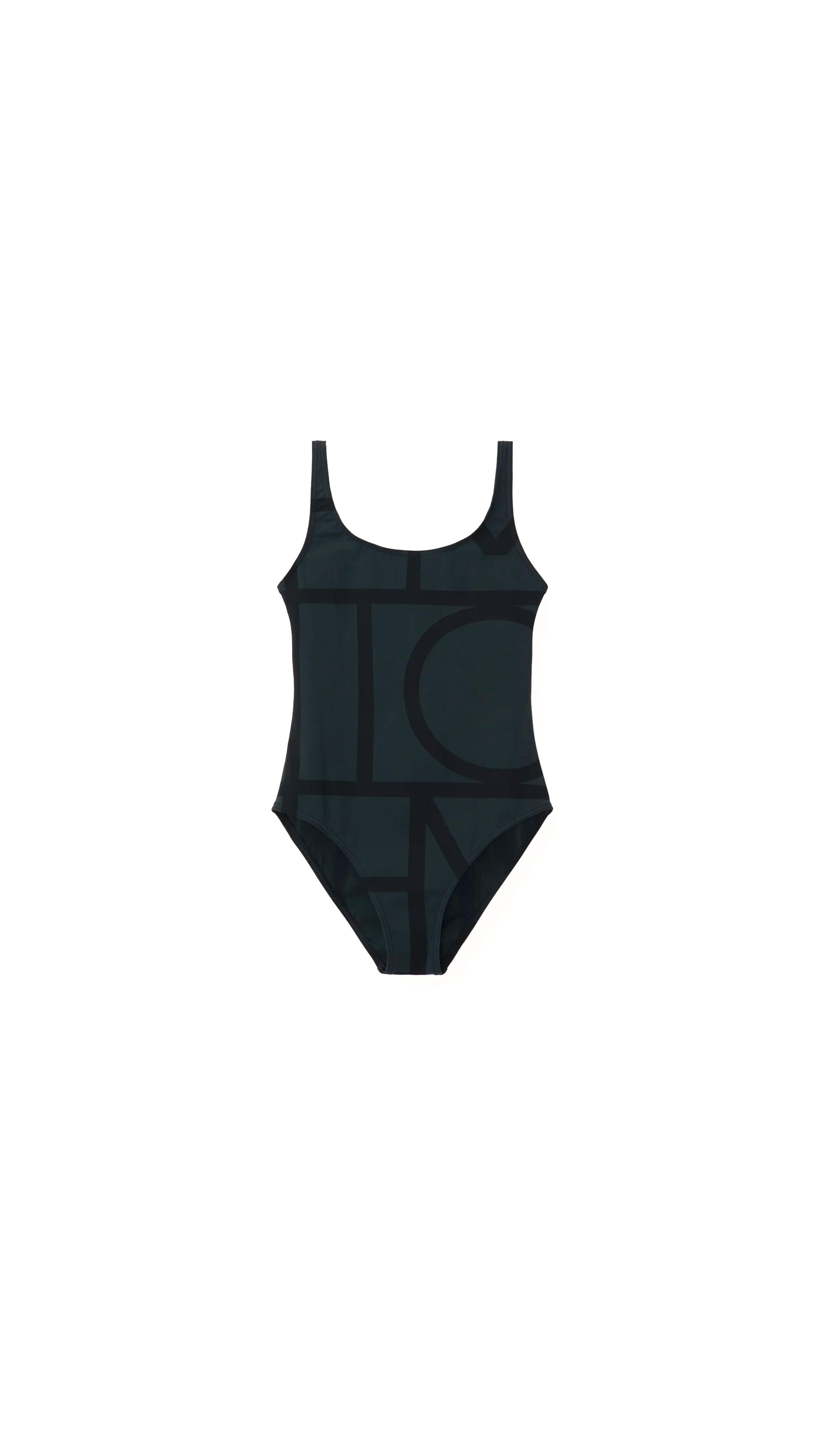 Monogram Swimsuit -  Black