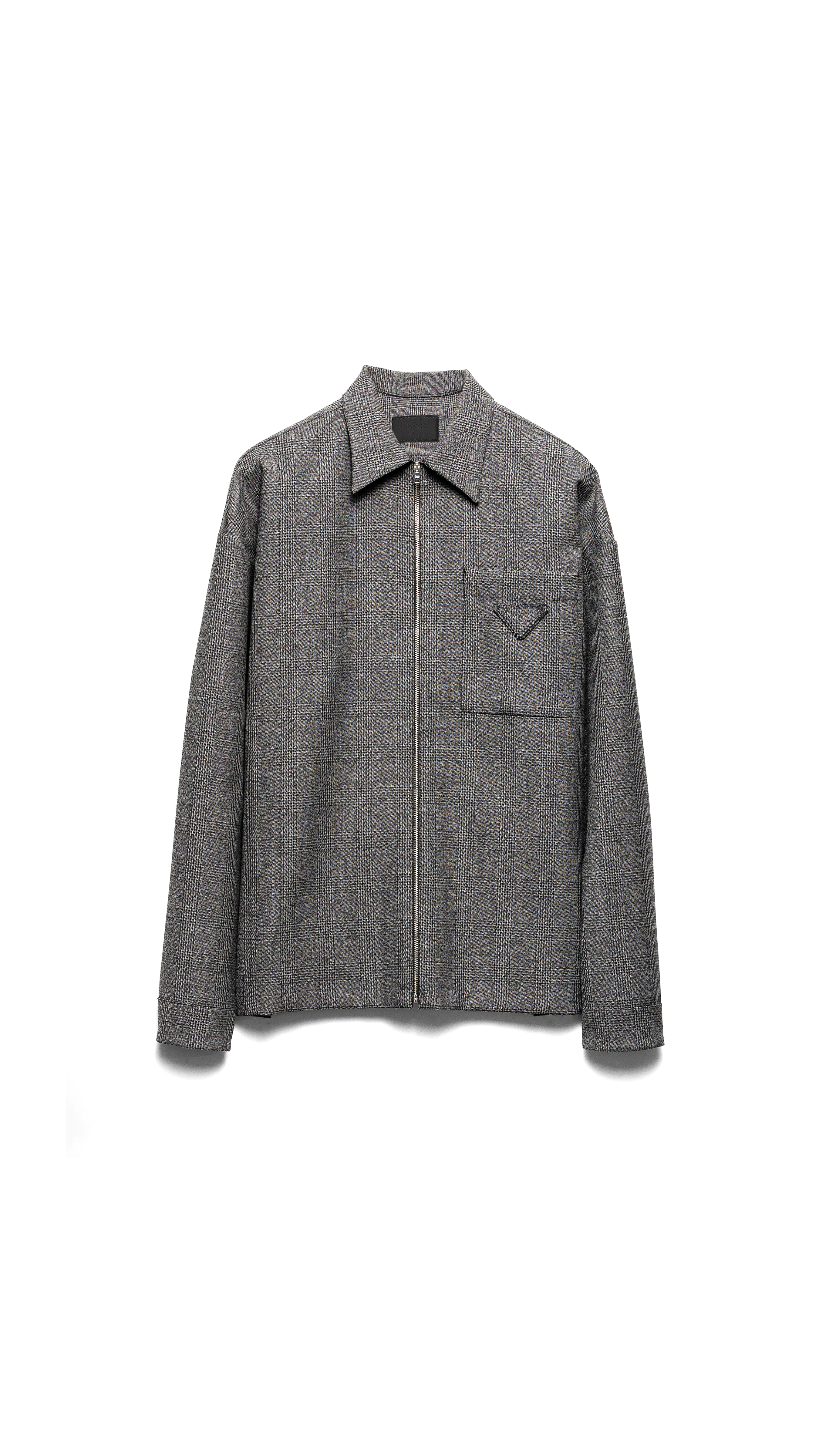 Wool Zipper Shirt - Slate Grey