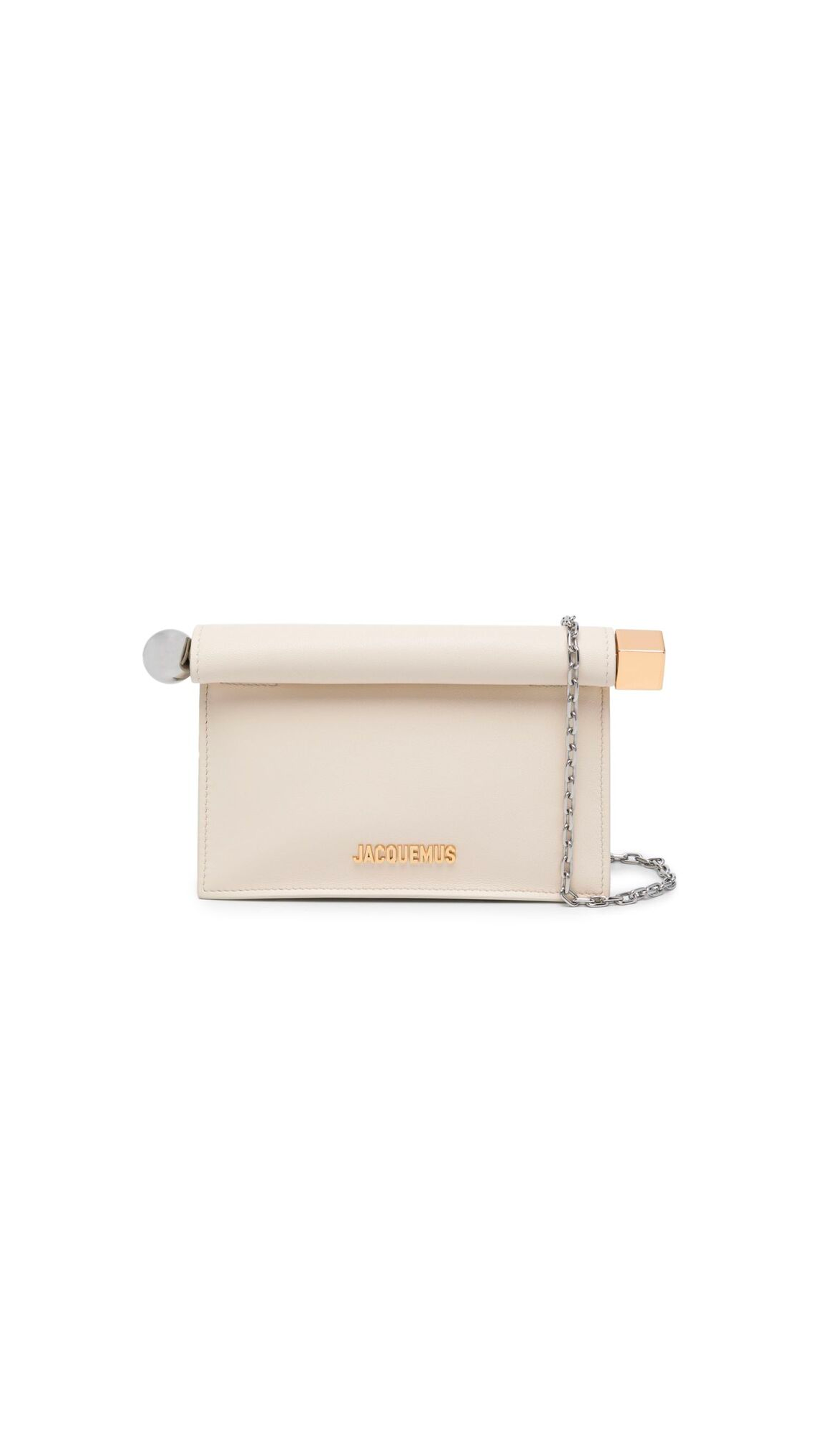 The Small Rond Carré Clutch - Light Ivory