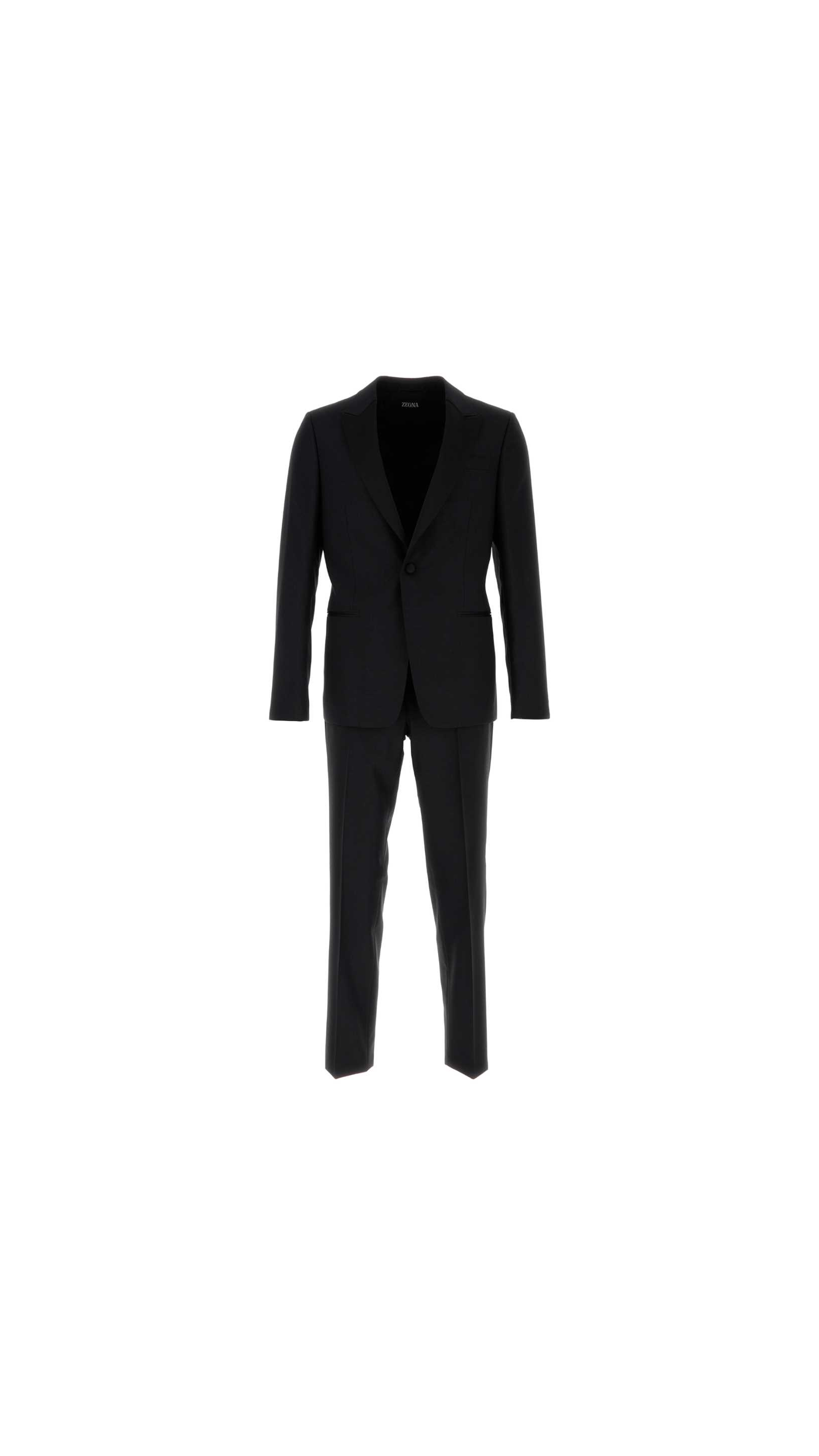 Wool & Viscose Suit - Black