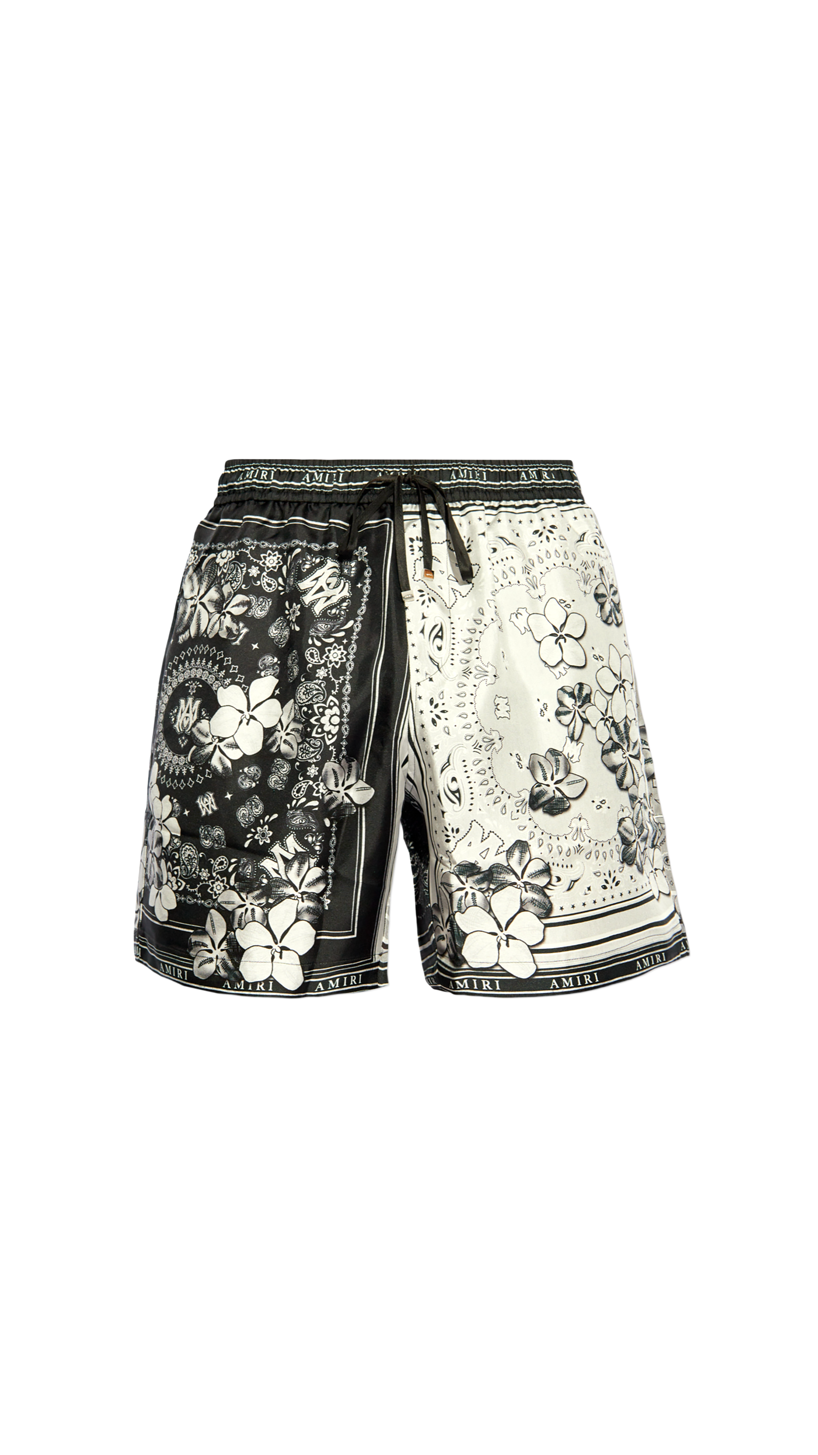 Bandana Floral Short - White/Black