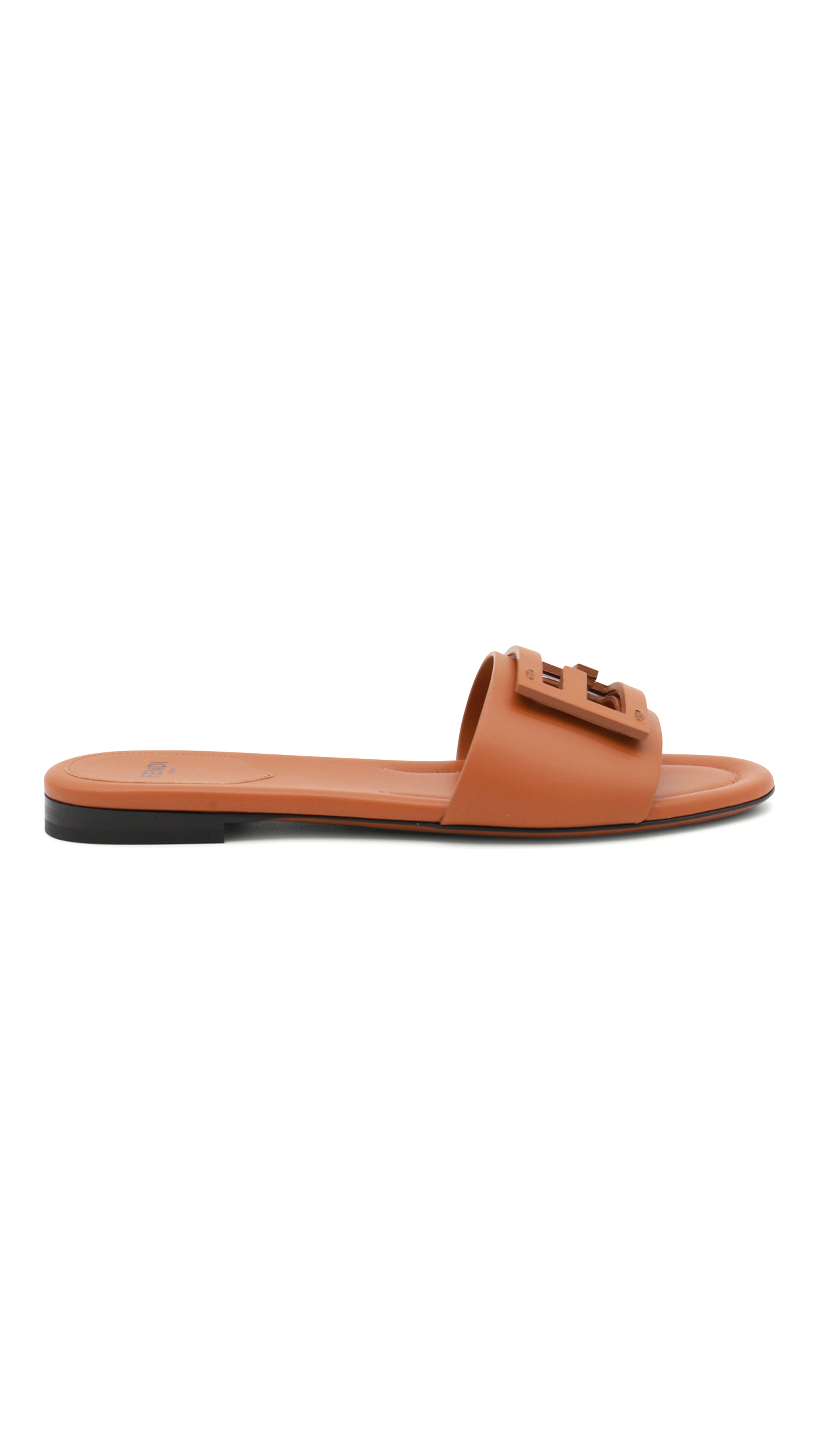 Baguette Leather Mules - Brown