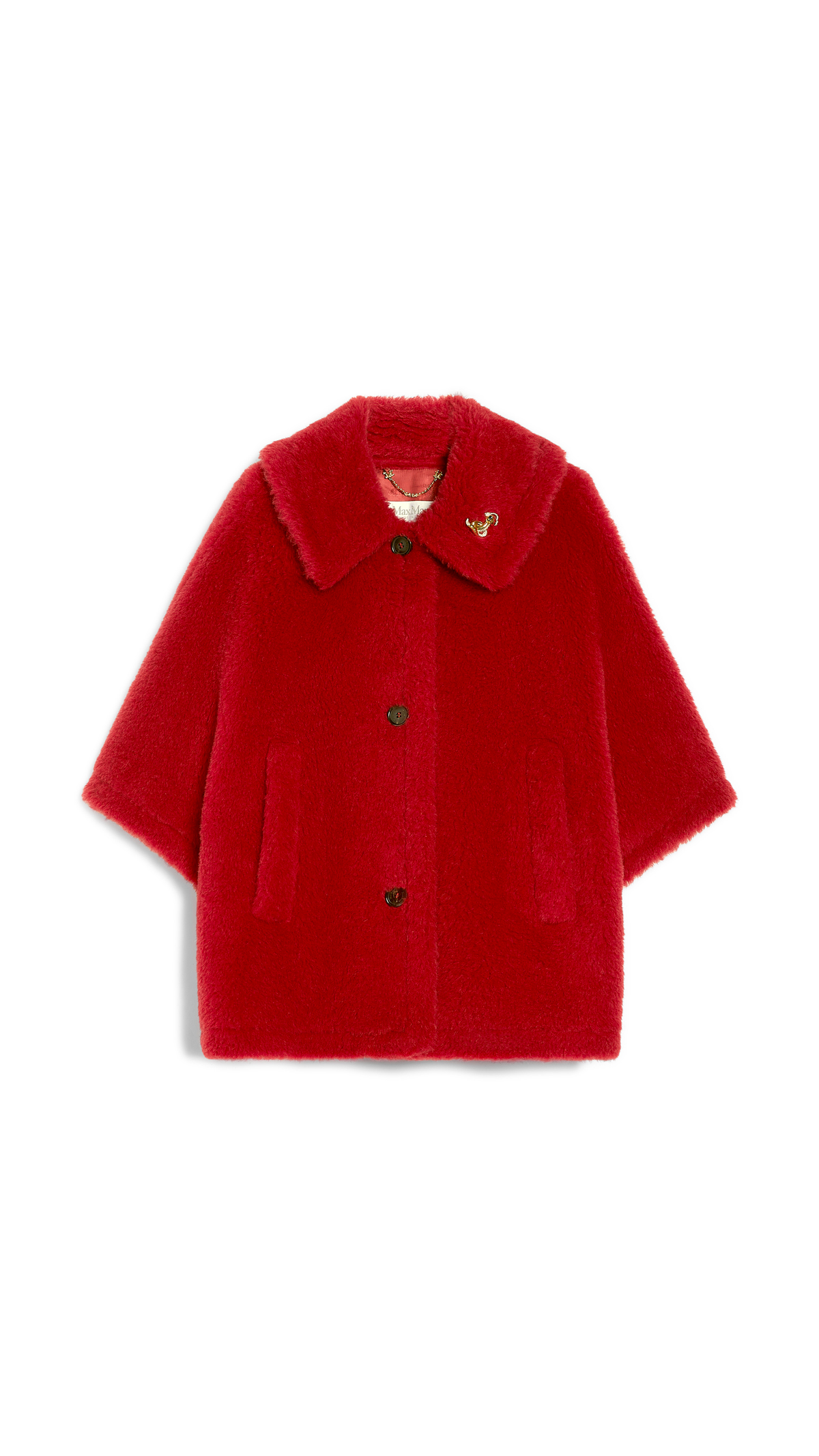 Teddy Fabric Cape - Red