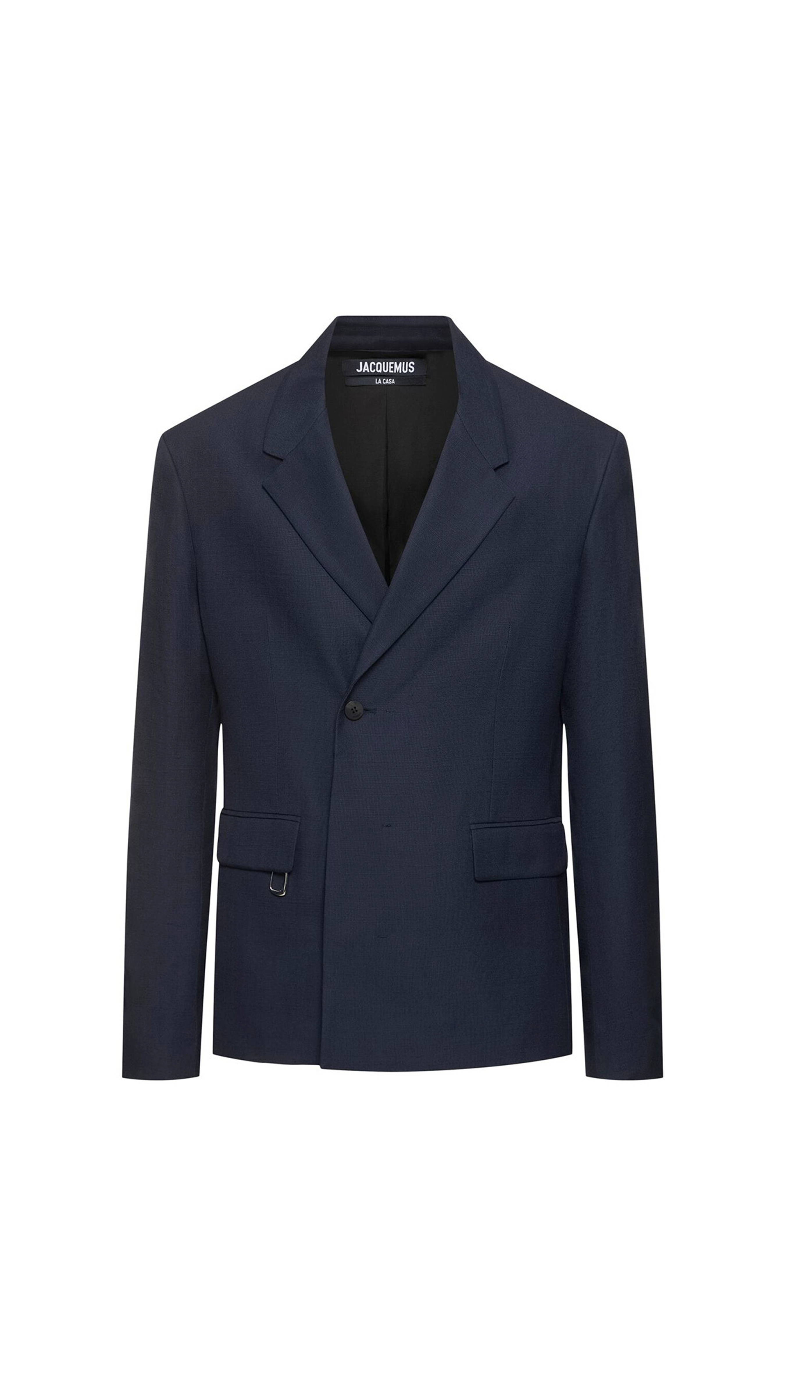 Single Breasted Tailored Blazer – Blue