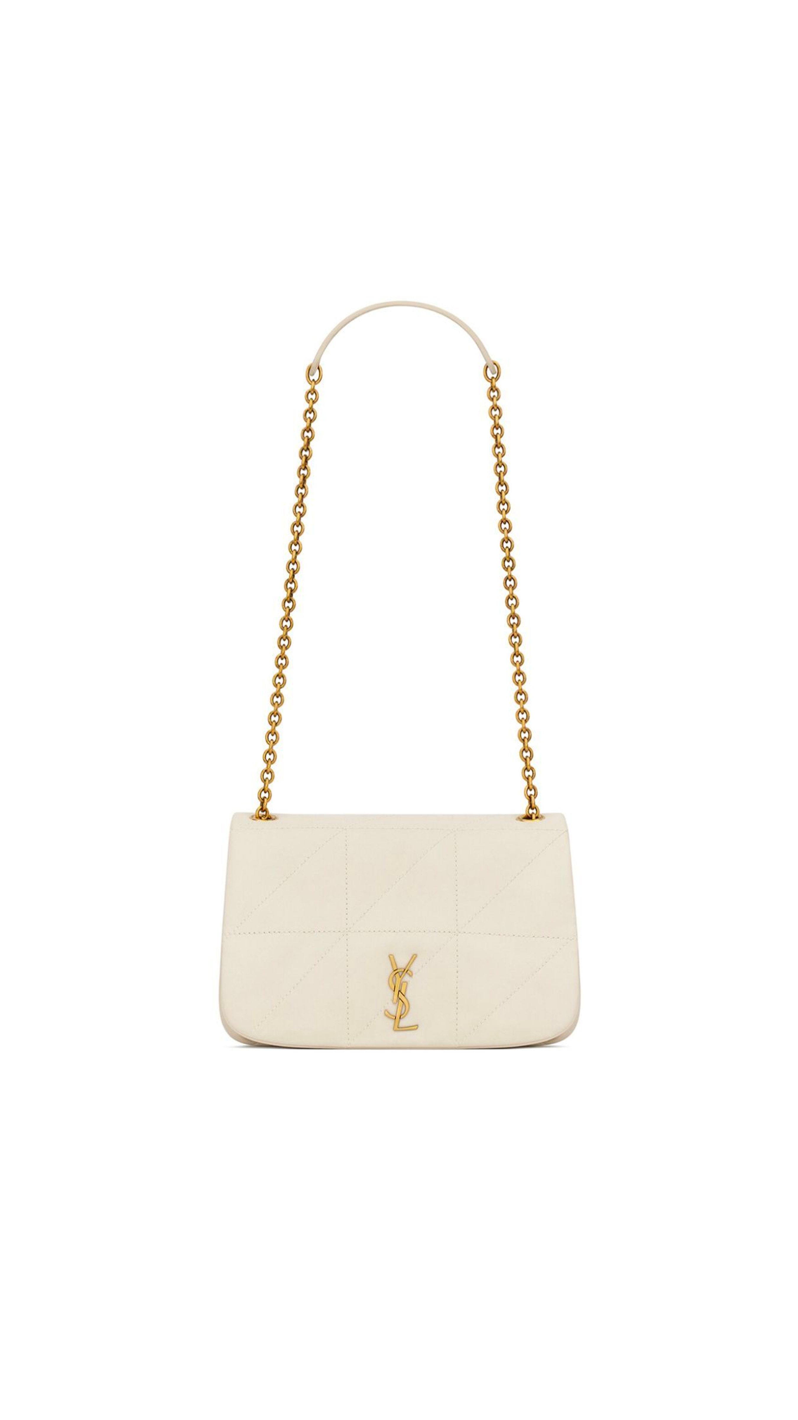 Jamie 4.3 Mini Chain Bag in Lambskin - Blanc Vintage