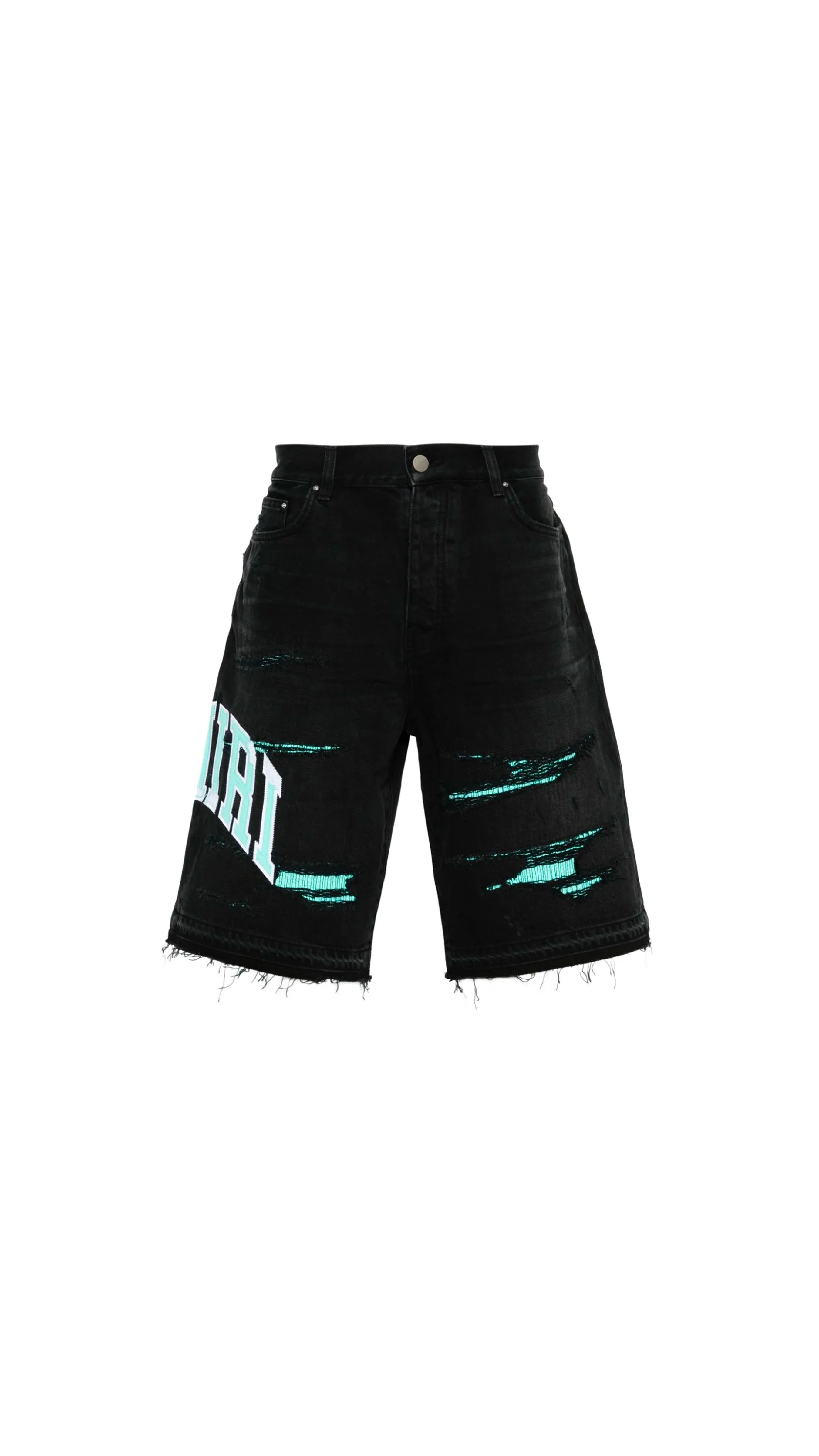 Varsity Logo Repair Shorts - Black