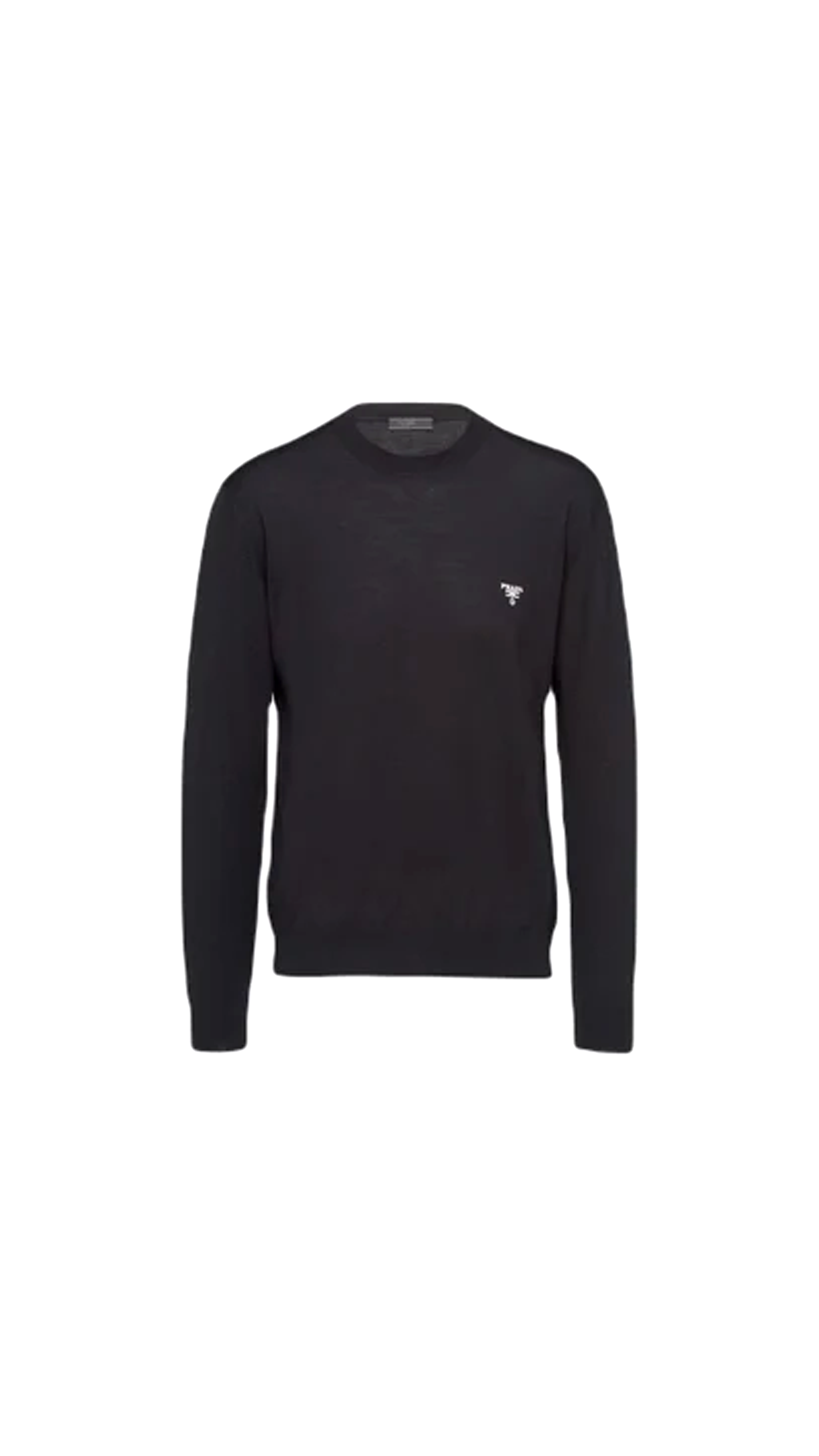 Virgin Wool Logo Sweater - Black