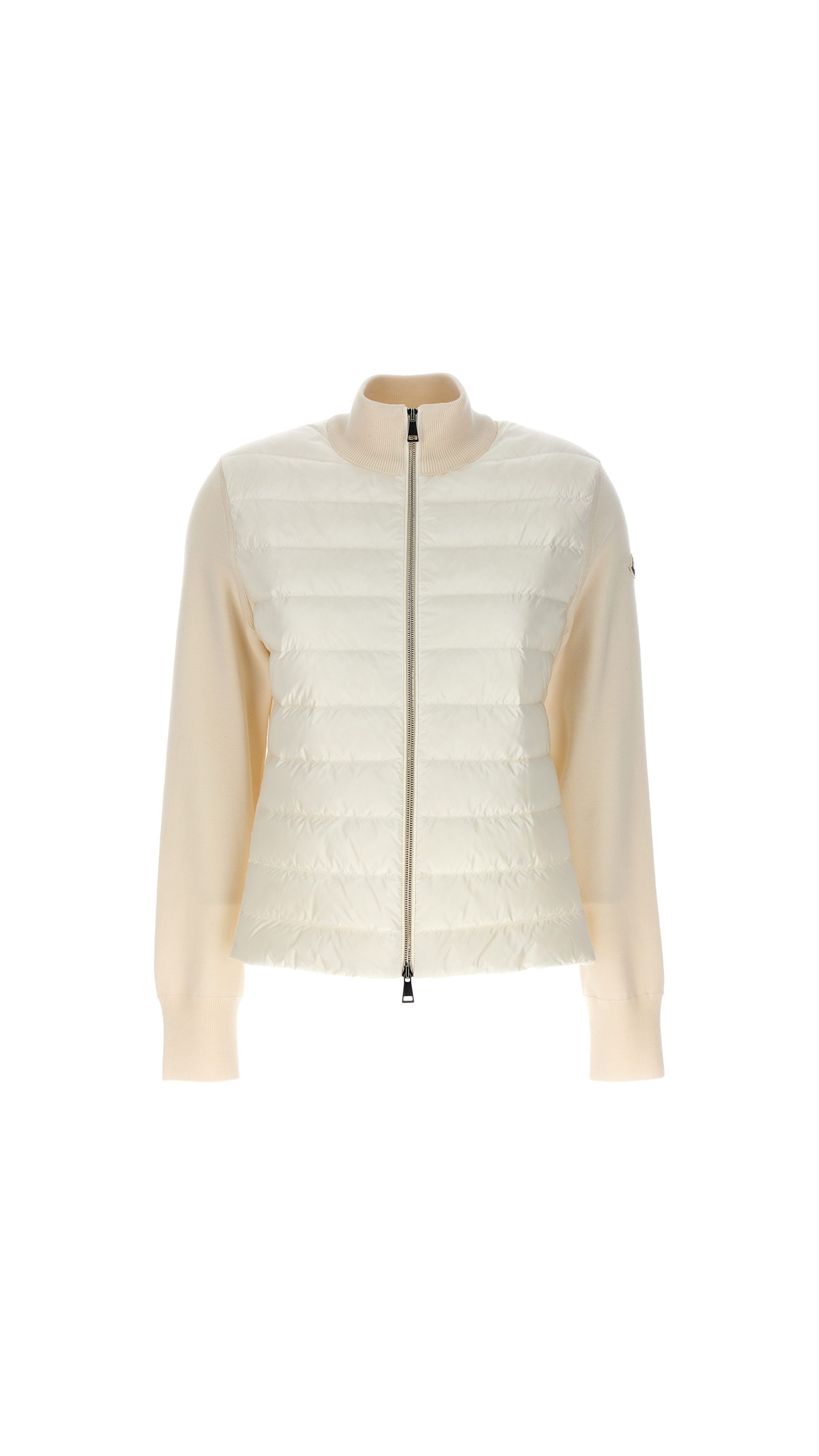 Moncler Panelled Padded Cardigan – Ivory