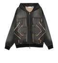 Arrows-patchwork Zip-up Hoodie