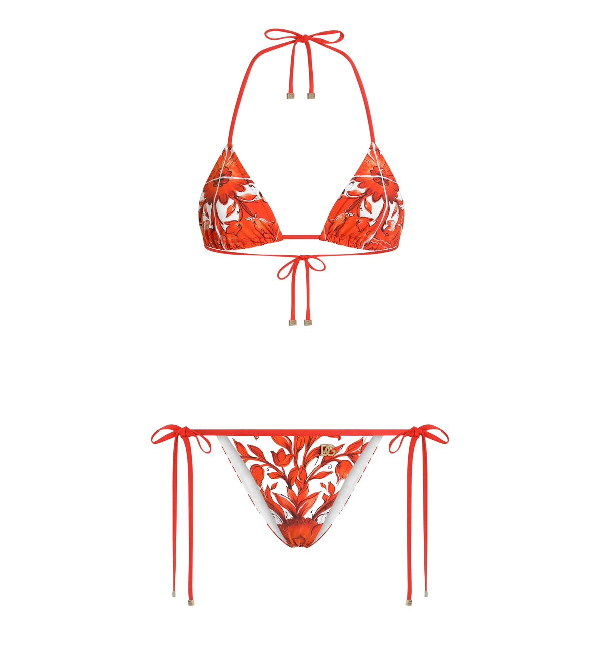 Majolica-print bikini