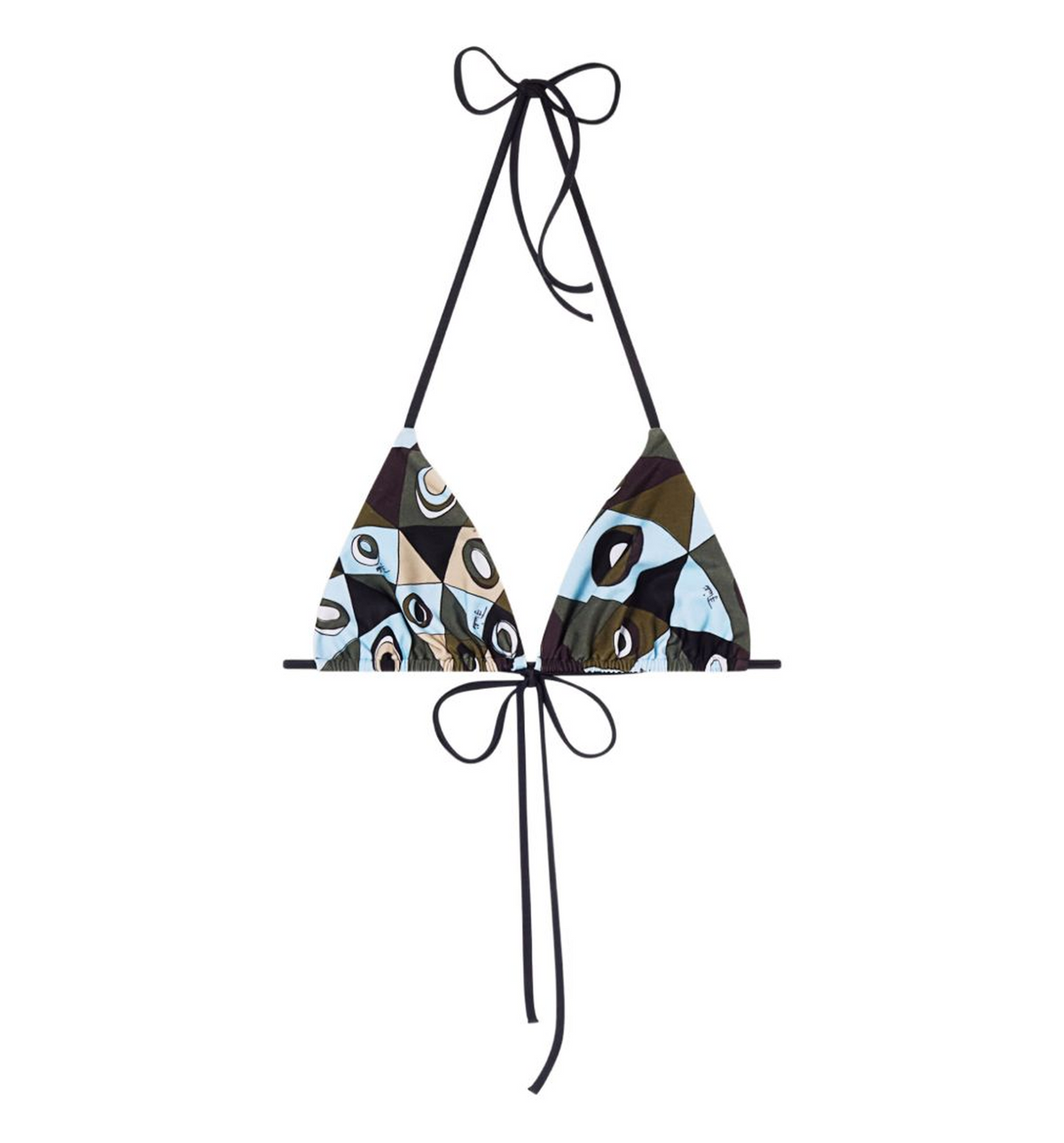 Occhi Print Triangle Bikini Top
