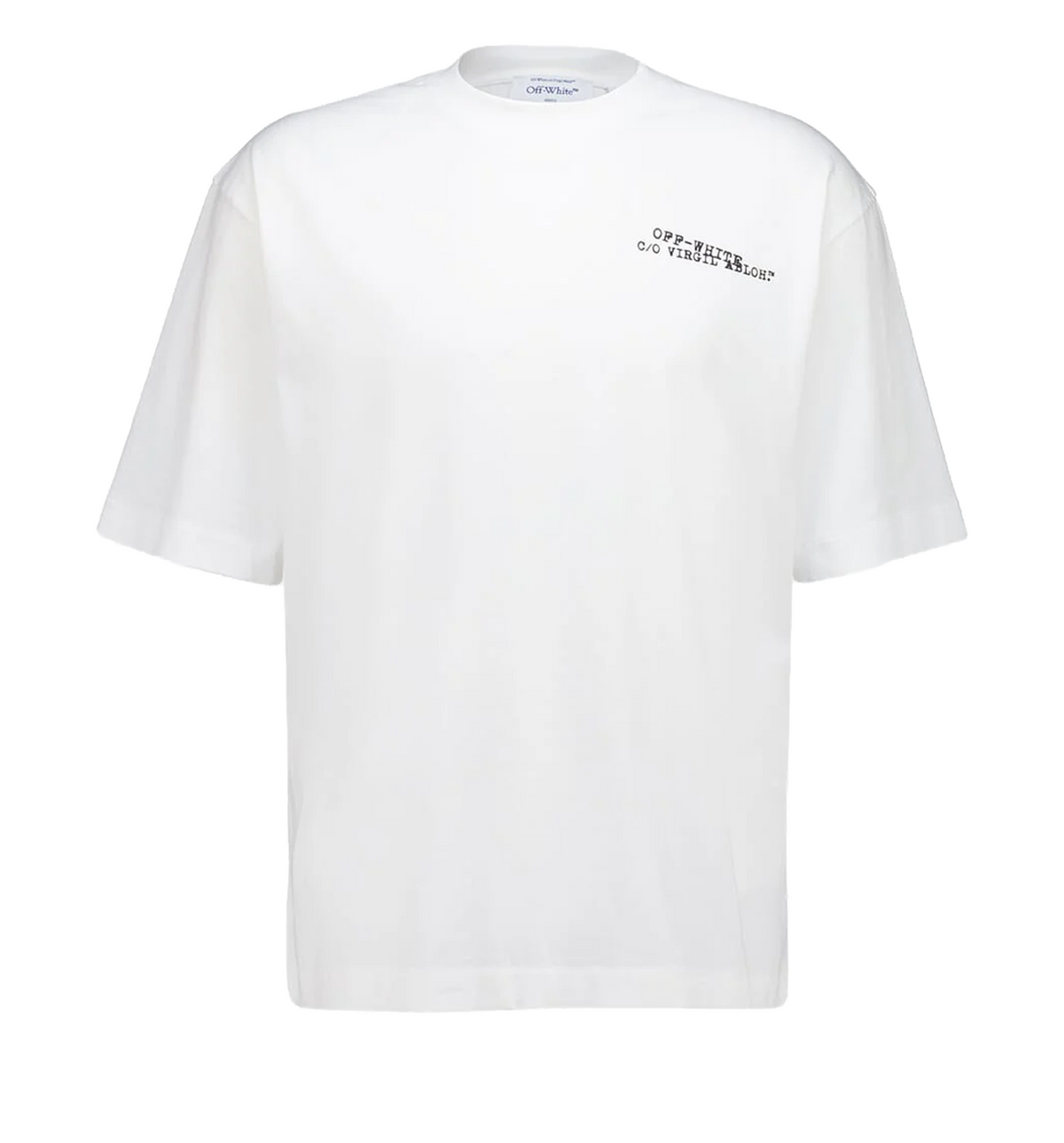 White Type Arrow Cotton T-Shirt