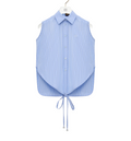 Sleeveless shirt in cotton