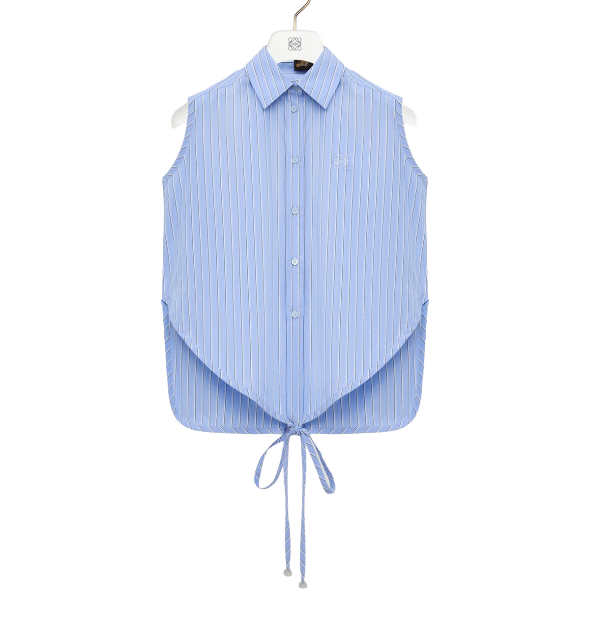 Sleeveless shirt in cotton