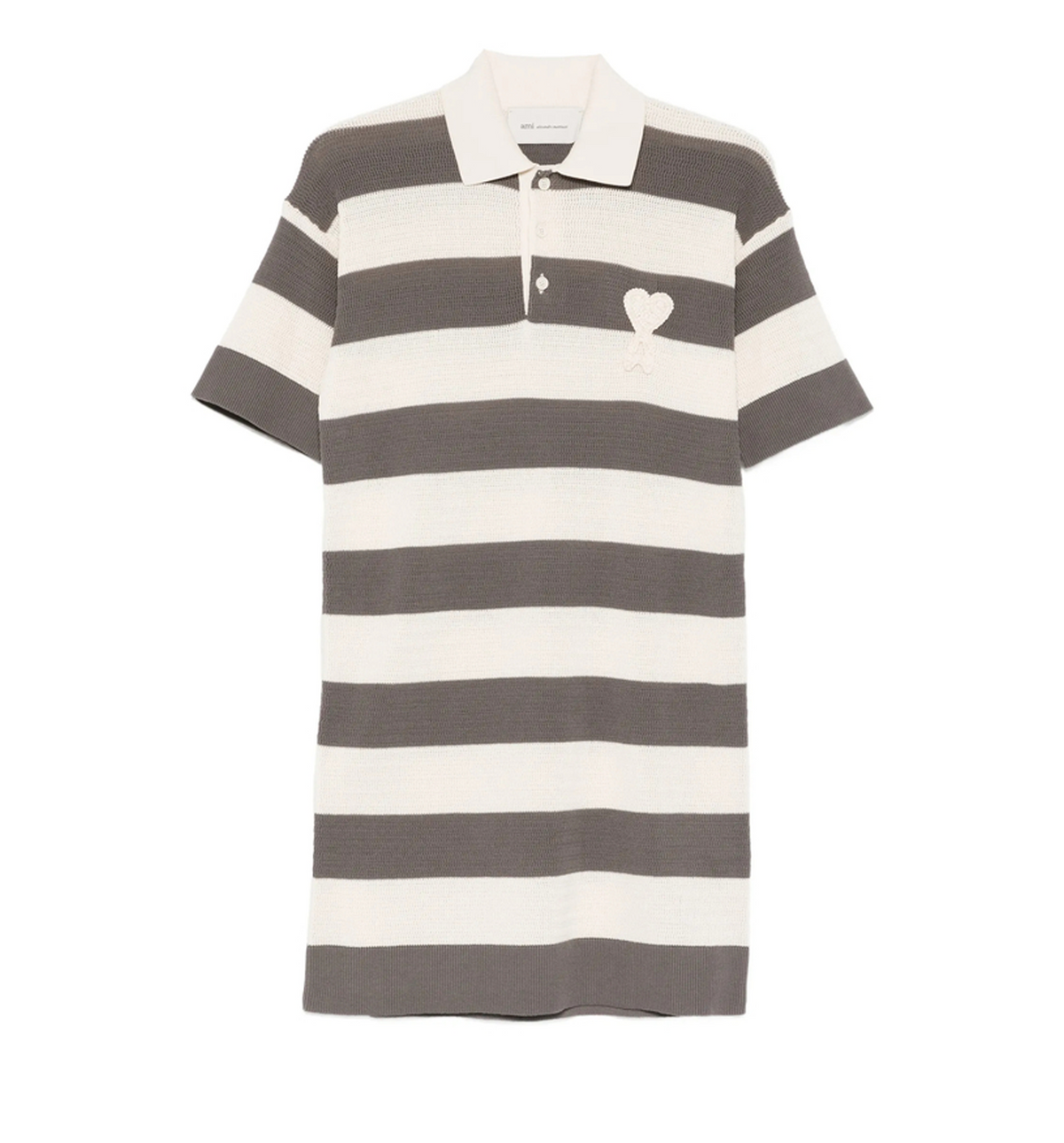 Striped Heart Appliqué Dress