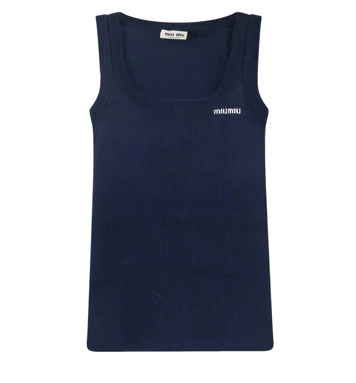 Ribbed cotton tank top