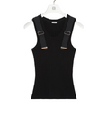 Tank top in stretch cotton