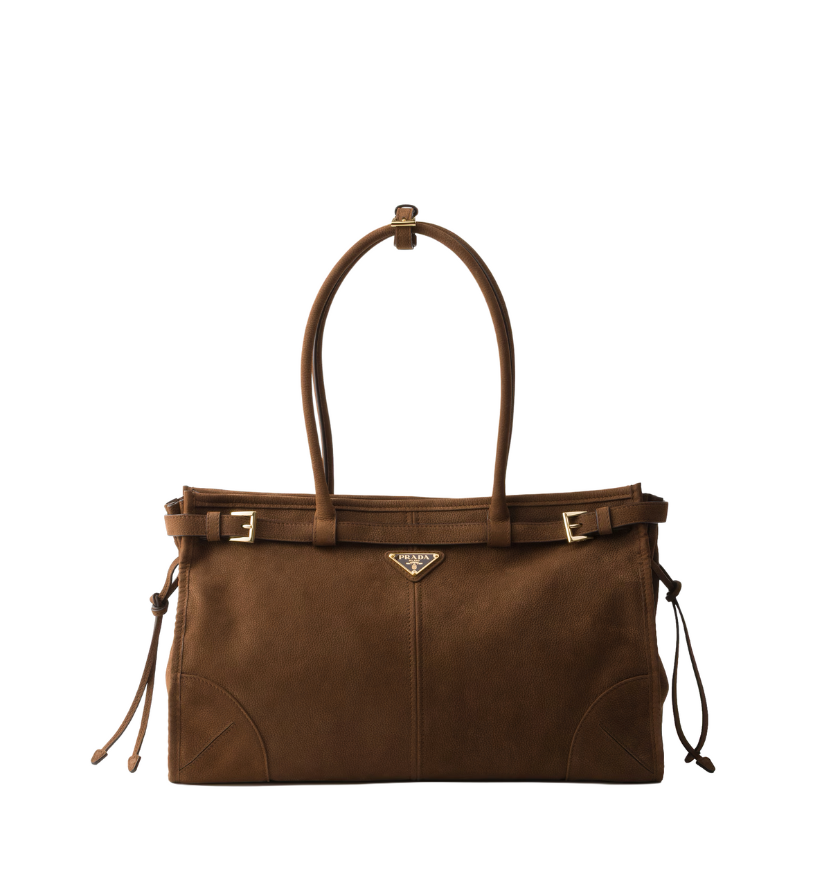 Prada Bonnie large nubuck leather handbag
