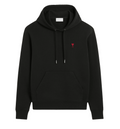 Black Cotton Red Ami De Coeur Hoodie