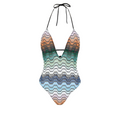 Greek pattern one-piece swimsuit