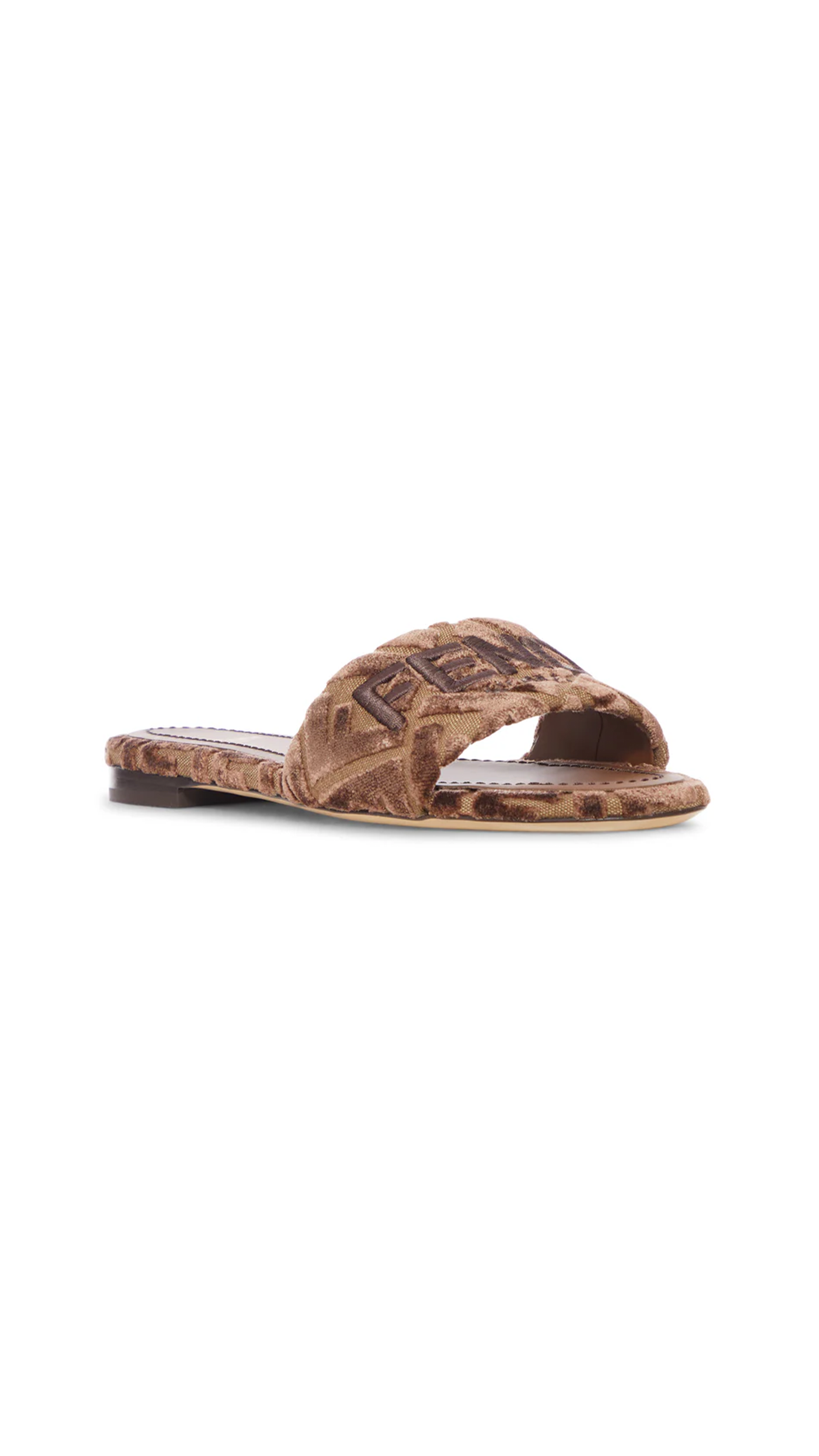 FF Jacquard Sunshine Slides - Brown