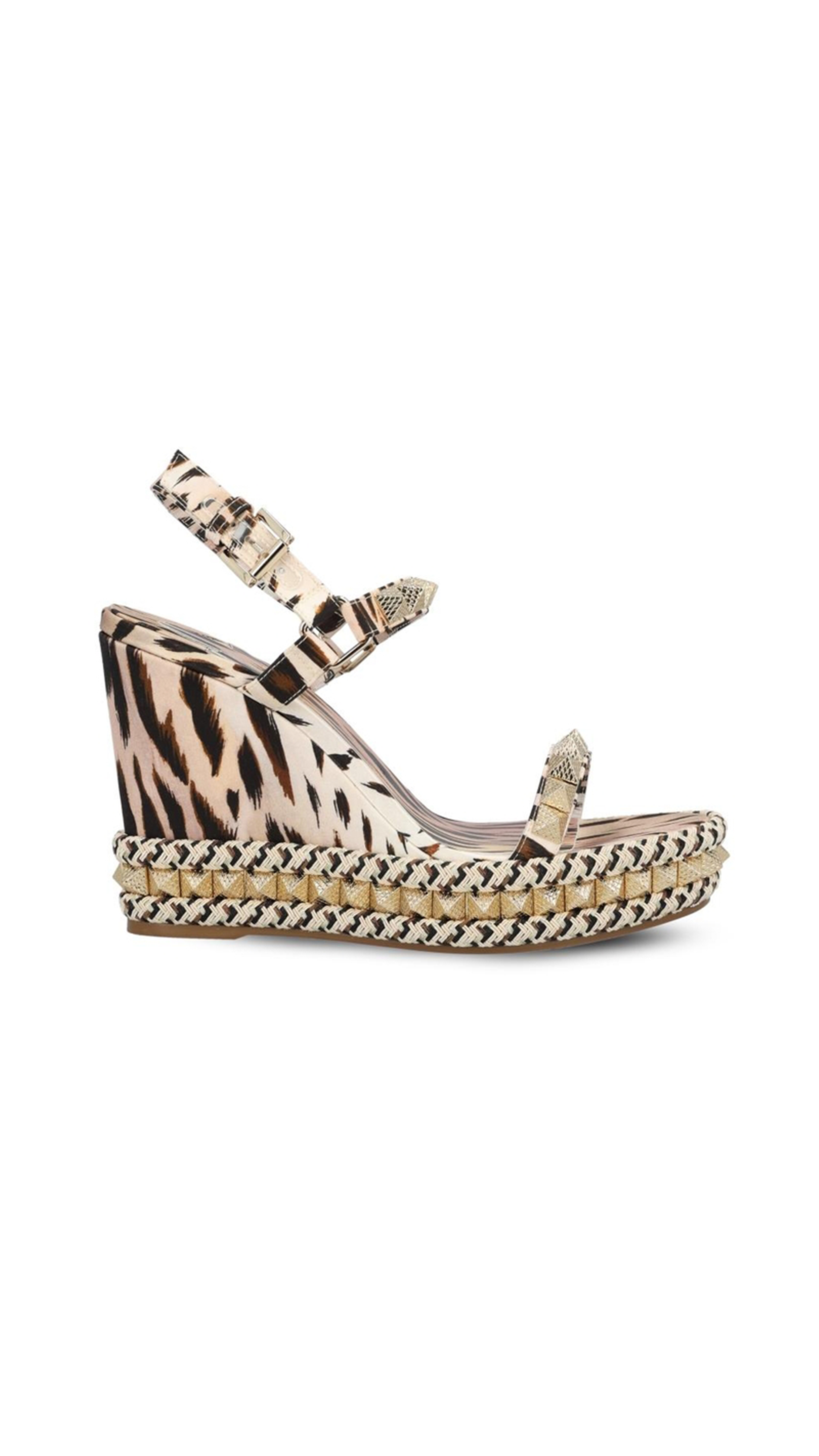 Pyraclou Animal Print Wedge Sandal - Leopard