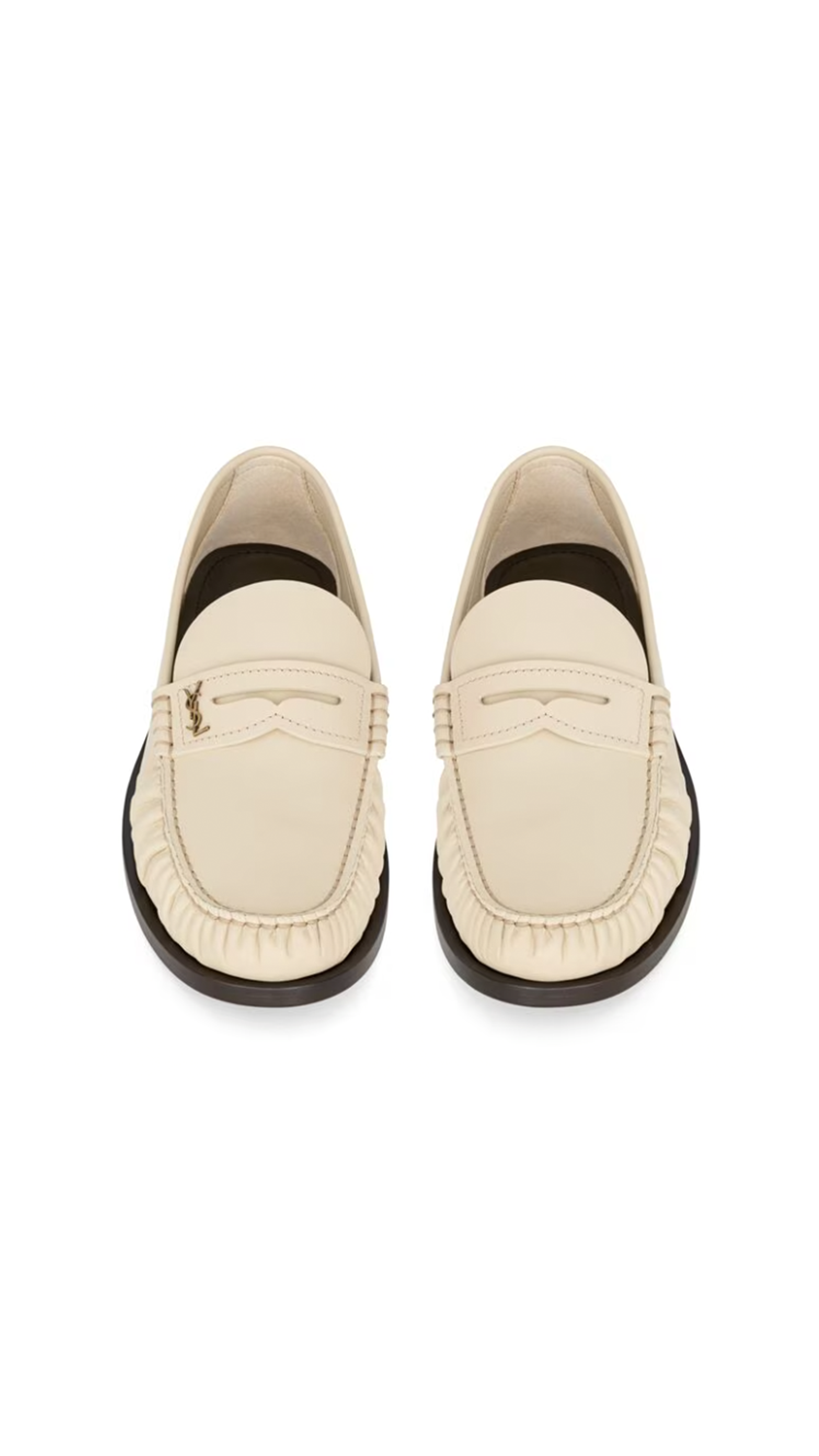 Laurent Loafers in Smooth Leather - Marble White